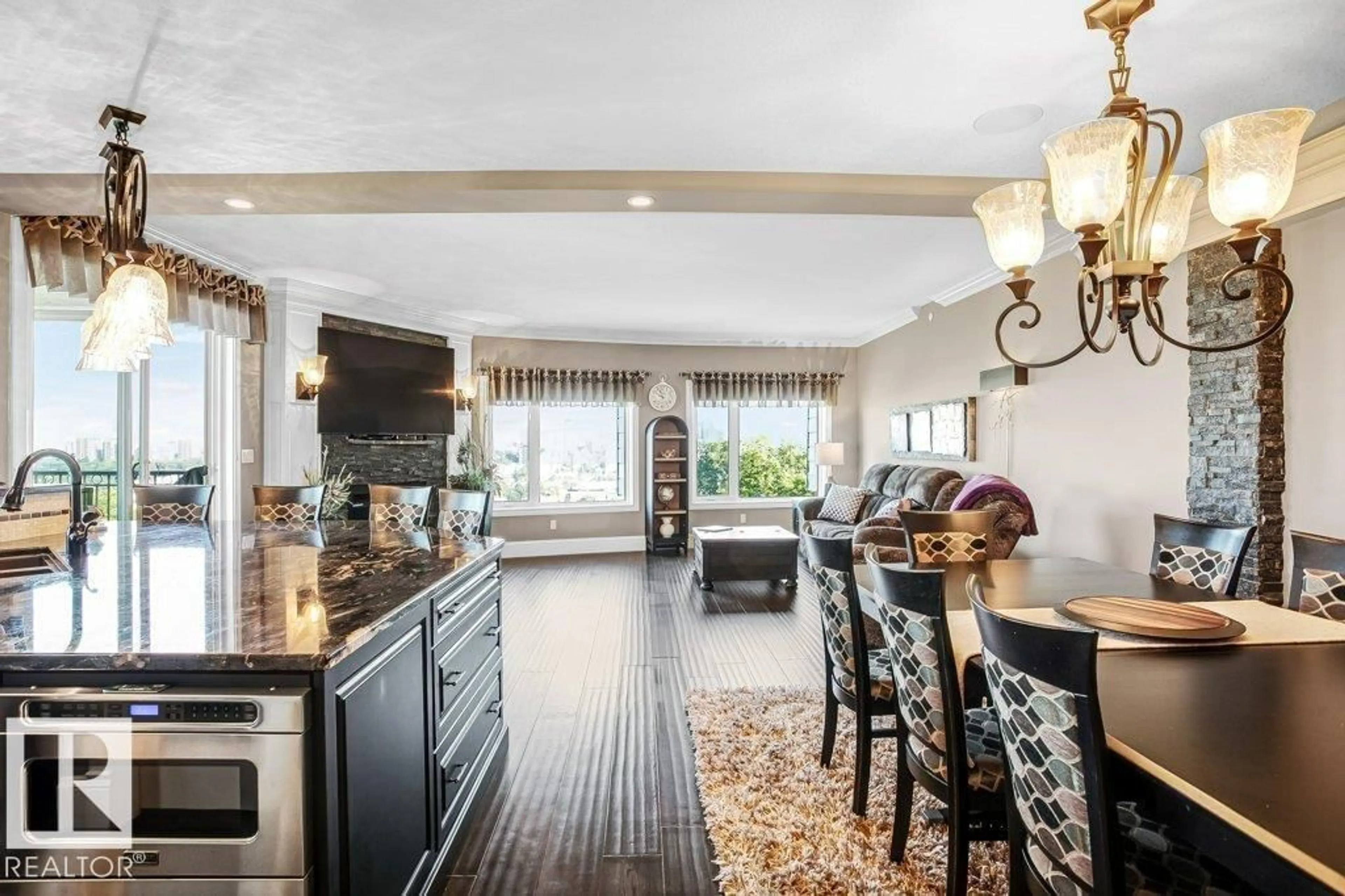 Open concept kitchen, unknown for #602 - 8728 GATEWAY BV, Edmonton Alberta T6E6K3