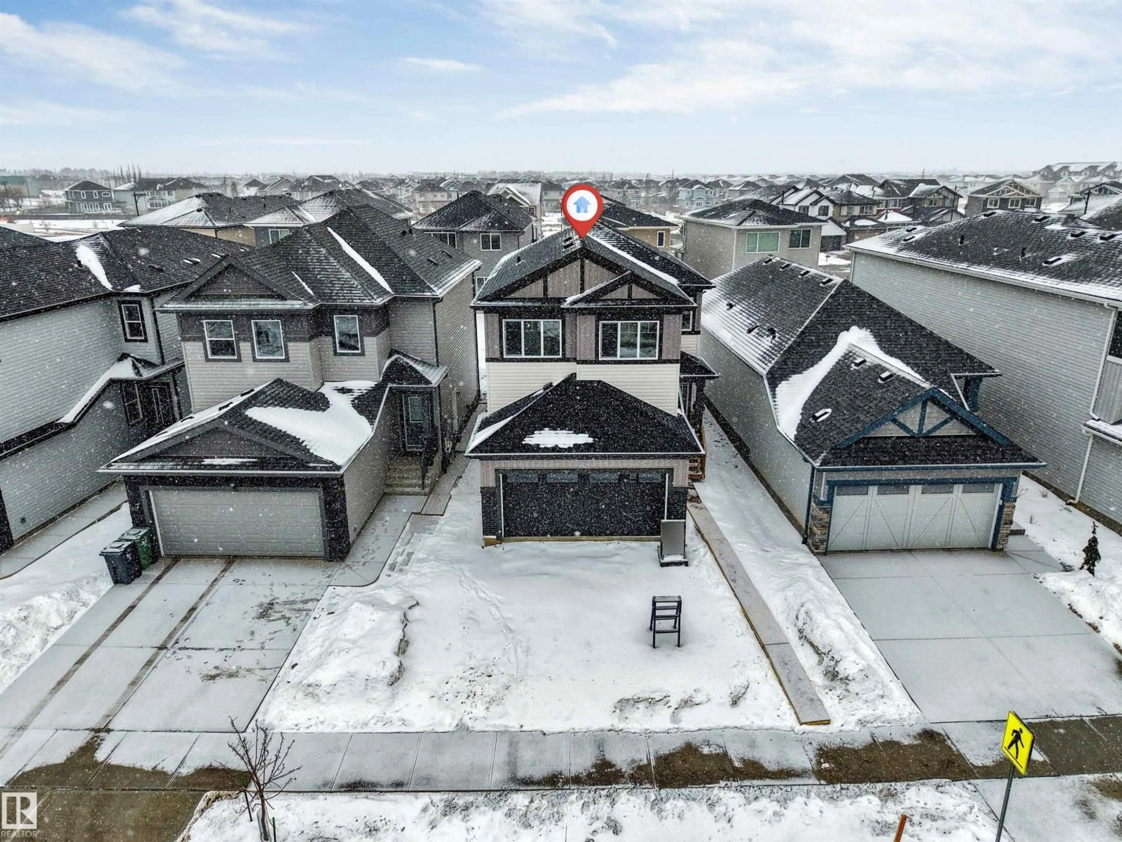 A pic from outside/outdoor area/front of a property/back of a property/a pic from drone, street for 97 DANSEREAU WAY, Beaumont Alberta T6X3E2