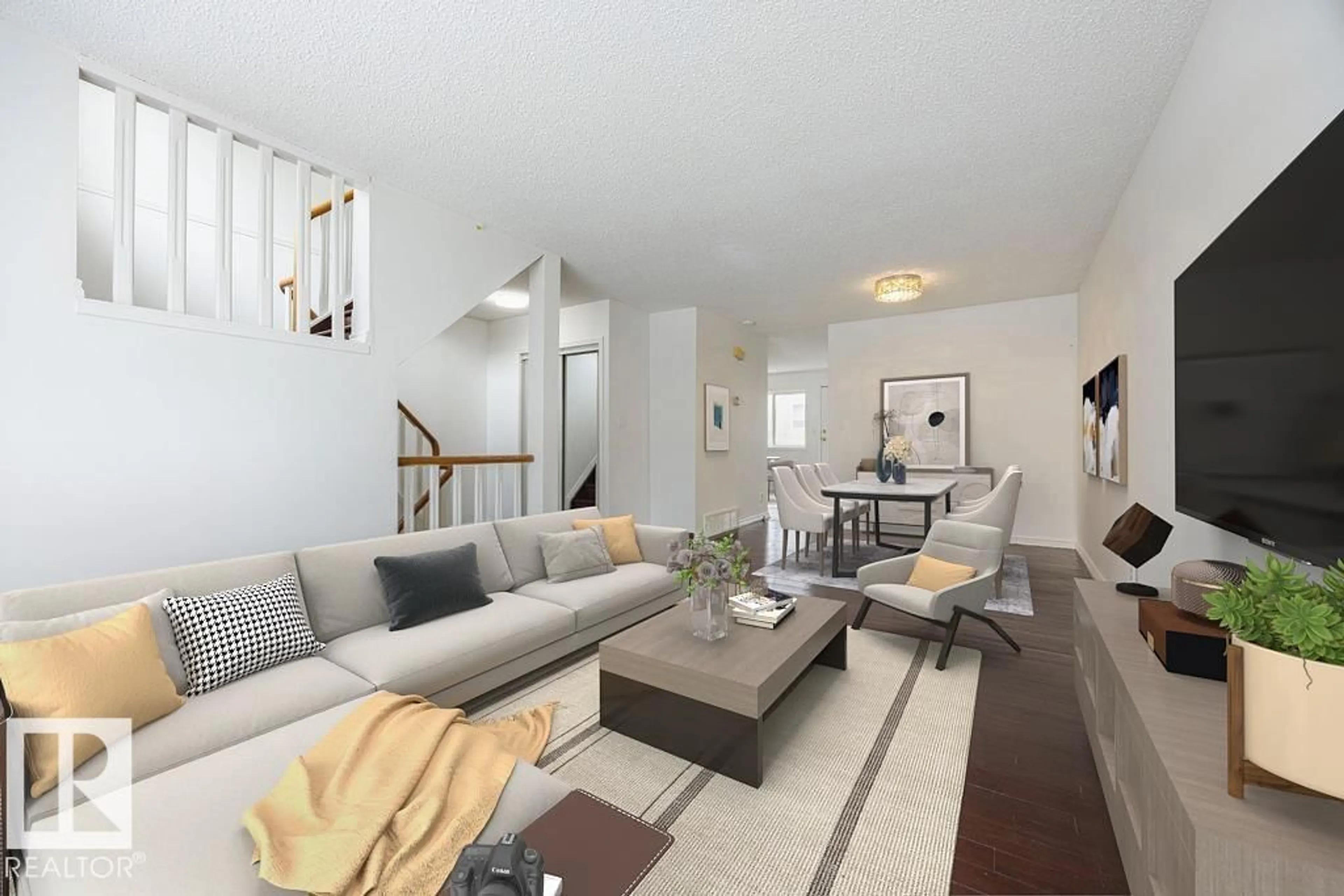 Living room with furniture, unknown for #7 - 11718 97 ST, Edmonton Alberta T5G1Y2