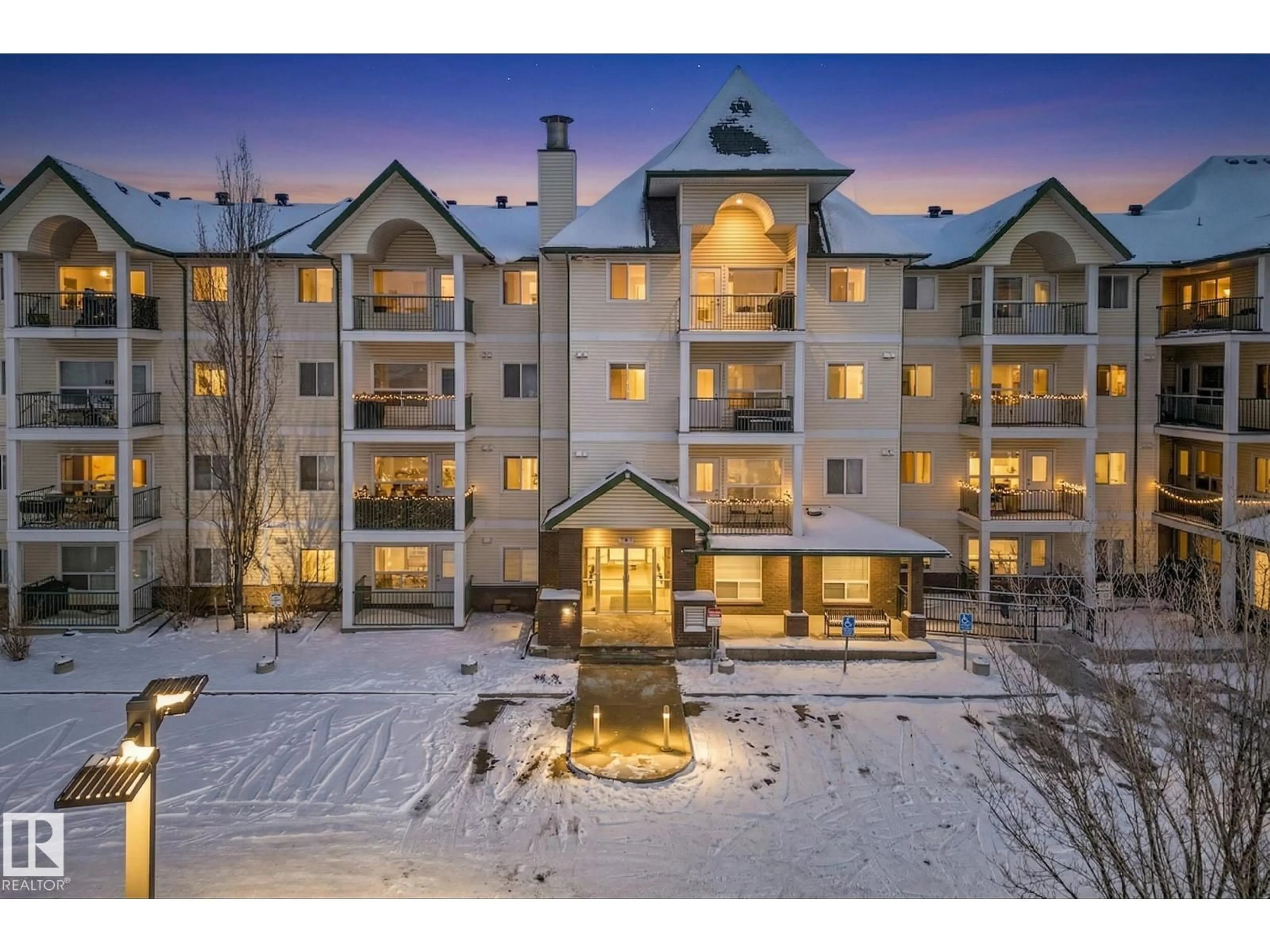 A pic from outside/outdoor area/front of a property/back of a property/a pic from drone, mountain view for NW - 120 13635 34 ST, Edmonton Alberta T5A0C3