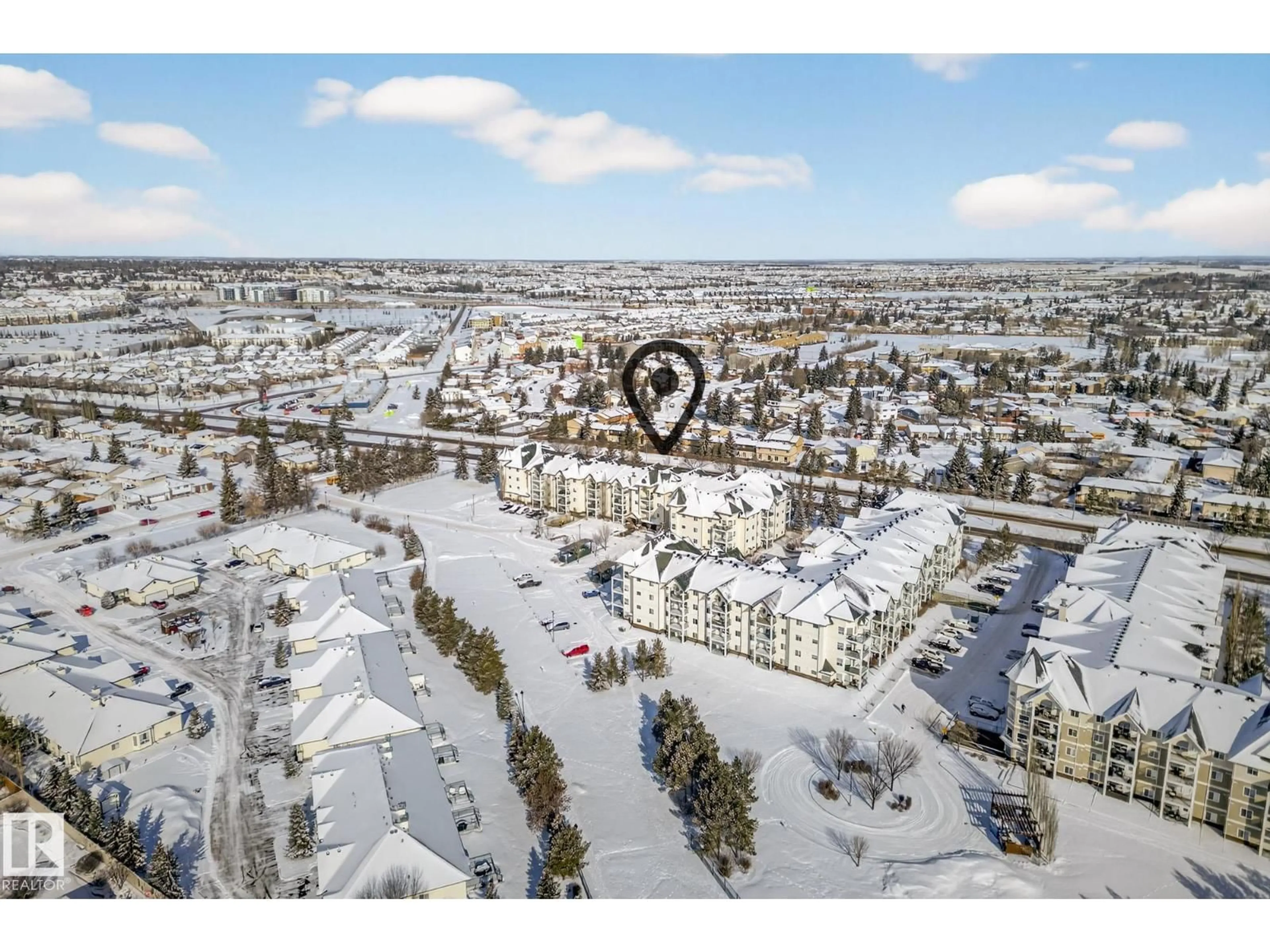 A pic from outside/outdoor area/front of a property/back of a property/a pic from drone, unknown for NW - 120 13635 34 ST, Edmonton Alberta T5A0C3