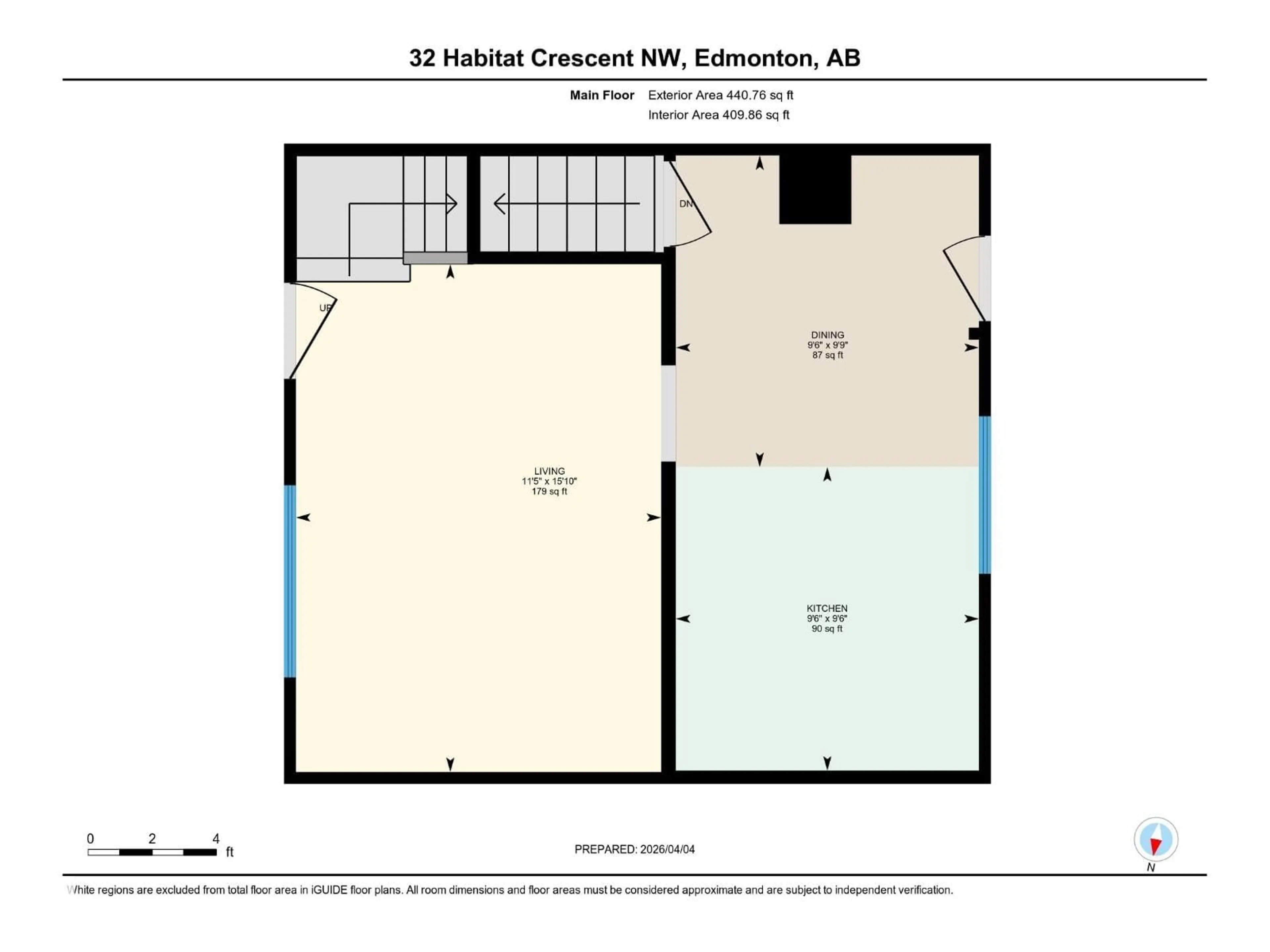 Floor plan for 32 HABITAT CR, Edmonton Alberta T5A2X7