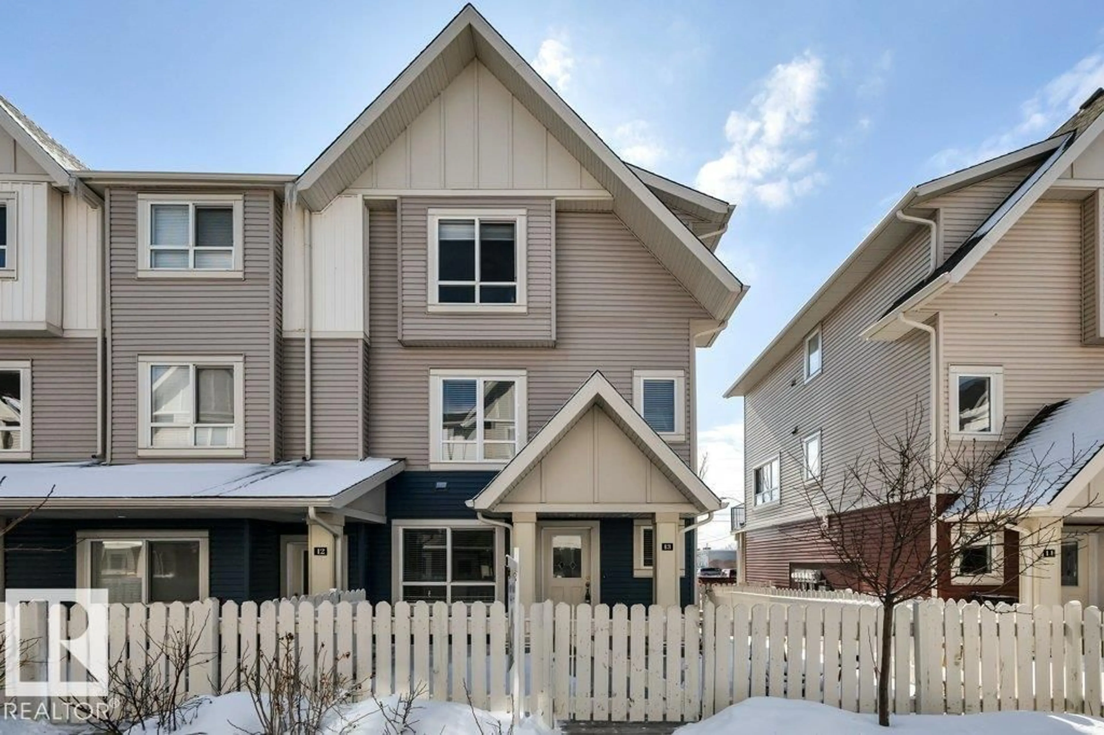 Home with vinyl exterior material, street for #13 - 13003 132 AV, Edmonton Alberta T5L3R2