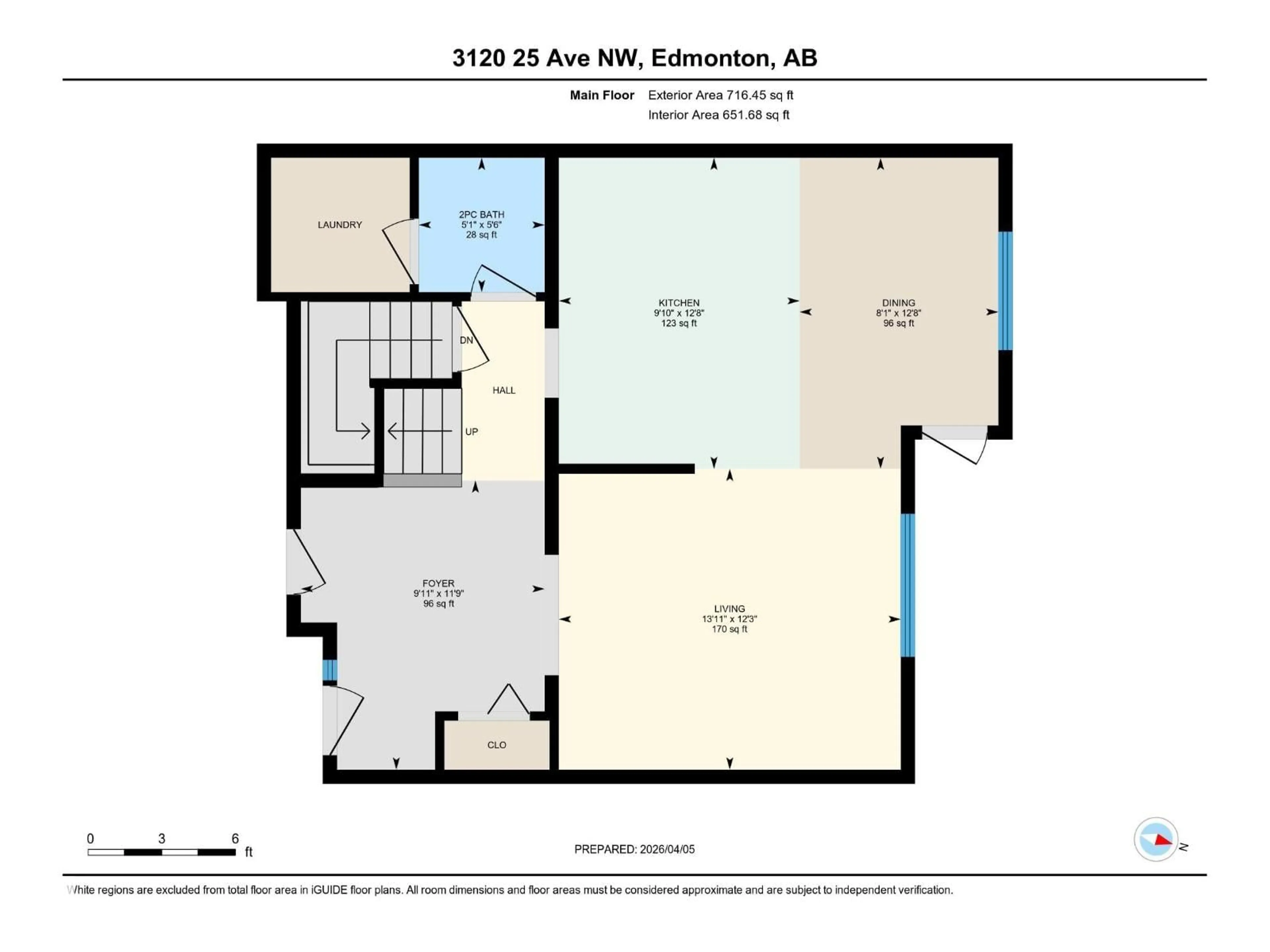 Floor plan for 3120 25 AV, Edmonton Alberta T6T0L8