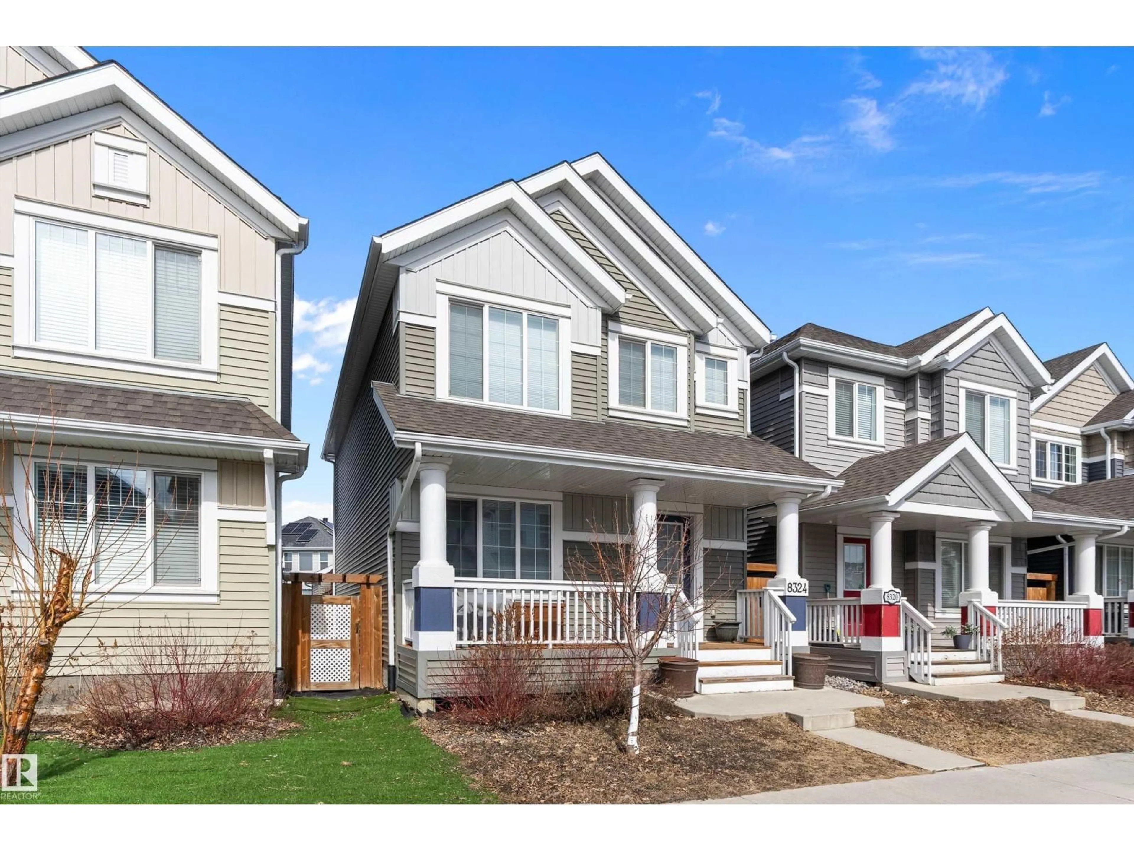 Home with vinyl exterior material, street for SW - 8324 23 AV, Edmonton Alberta T6X2G8