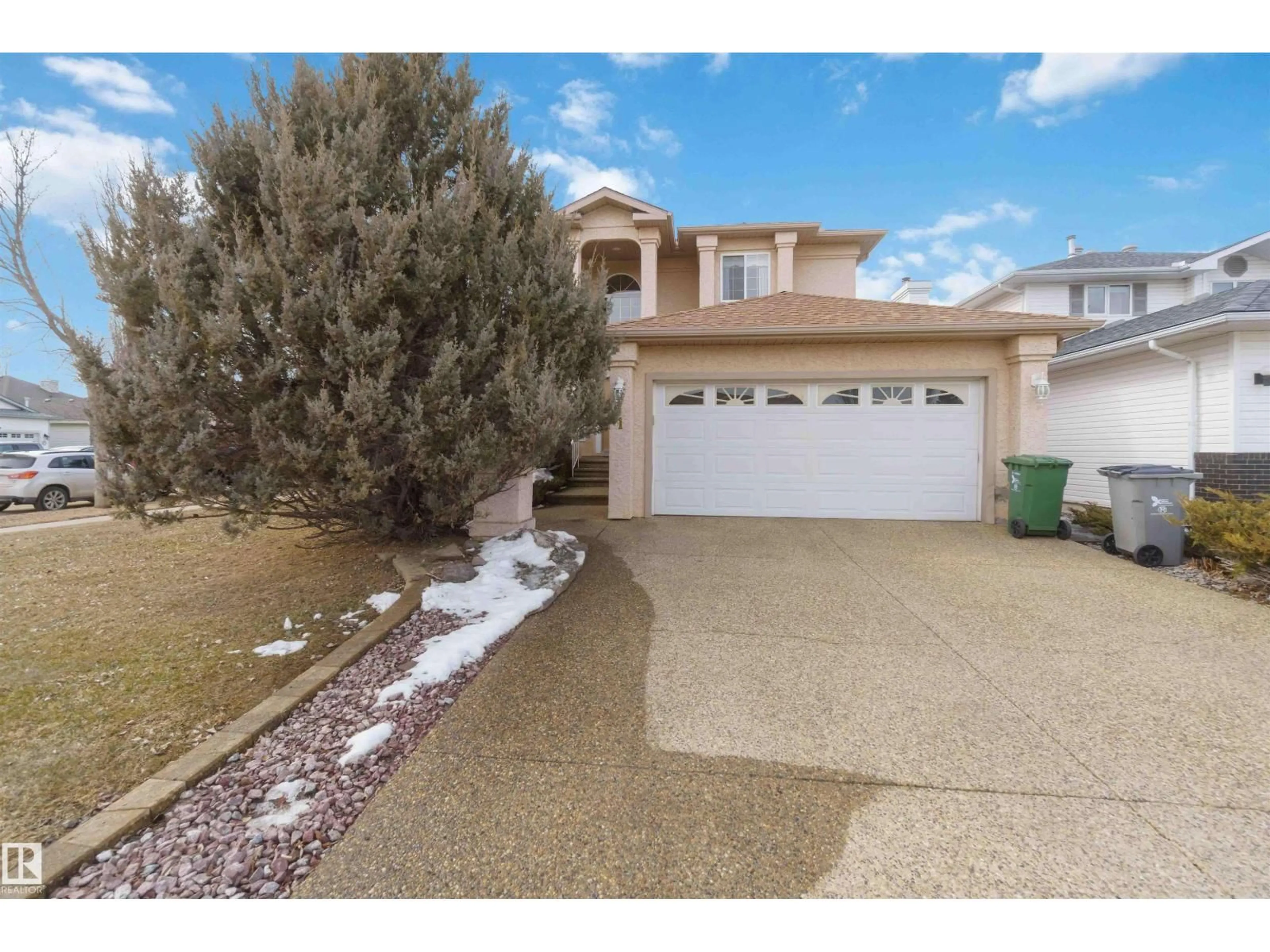 A pic from outside/outdoor area/front of a property/back of a property/a pic from drone, street for 1 COLONIAL CL, Beaumont Alberta T4X1M2