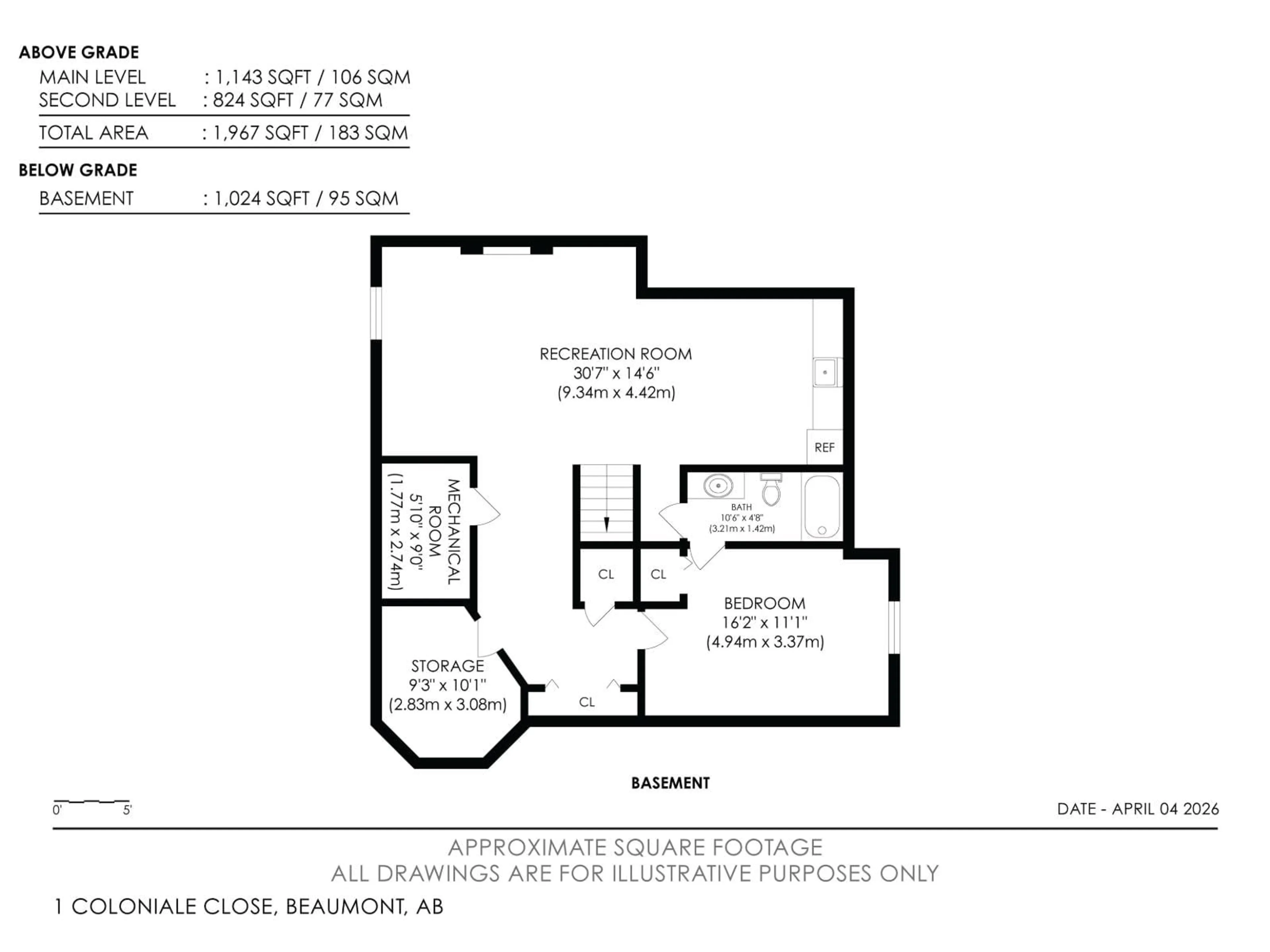 Floor plan for 1 COLONIAL CL, Beaumont Alberta T4X1M2