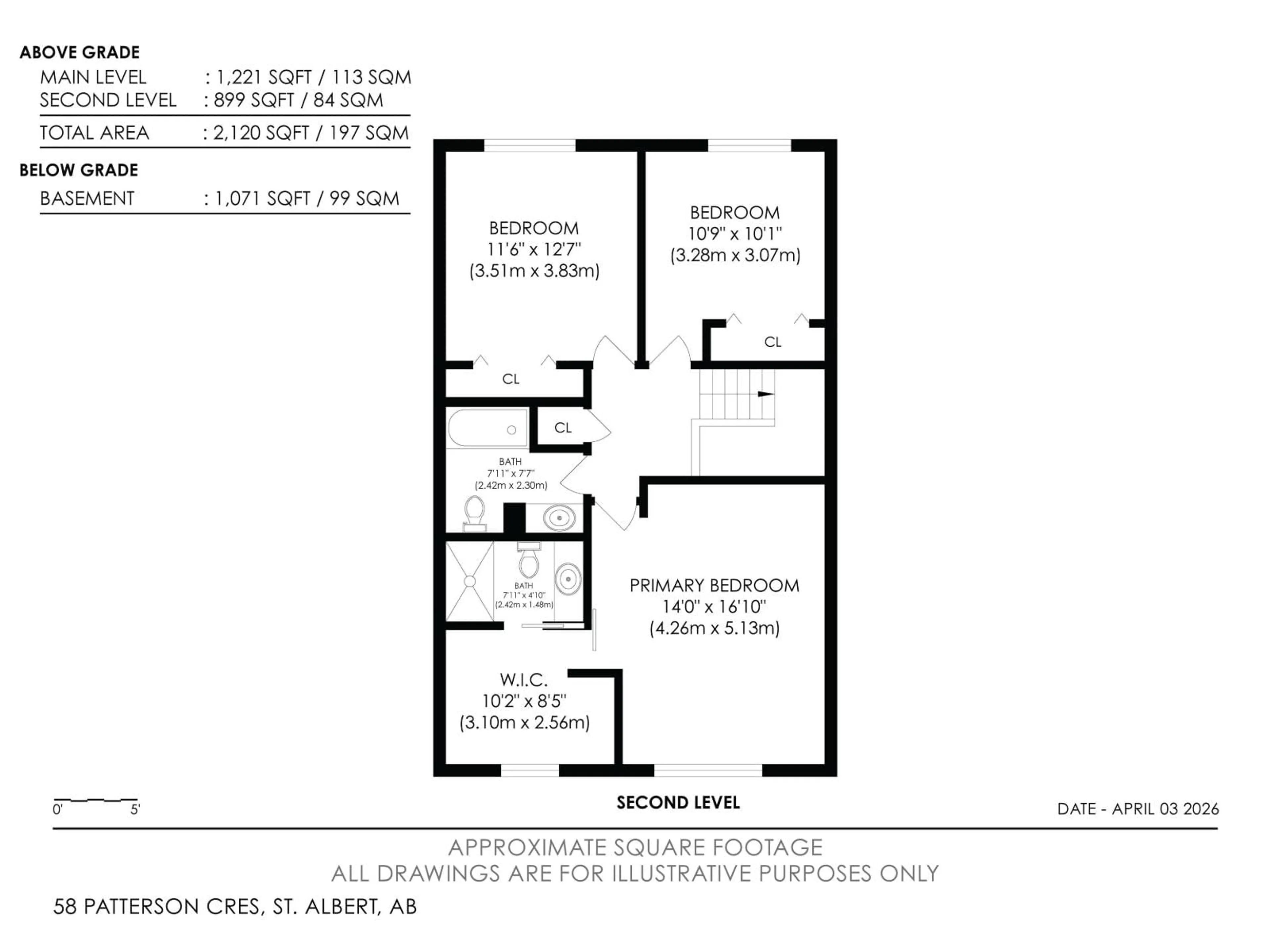 Floor plan for 58 PATTERSON CR, St. Albert Alberta T8N4T7