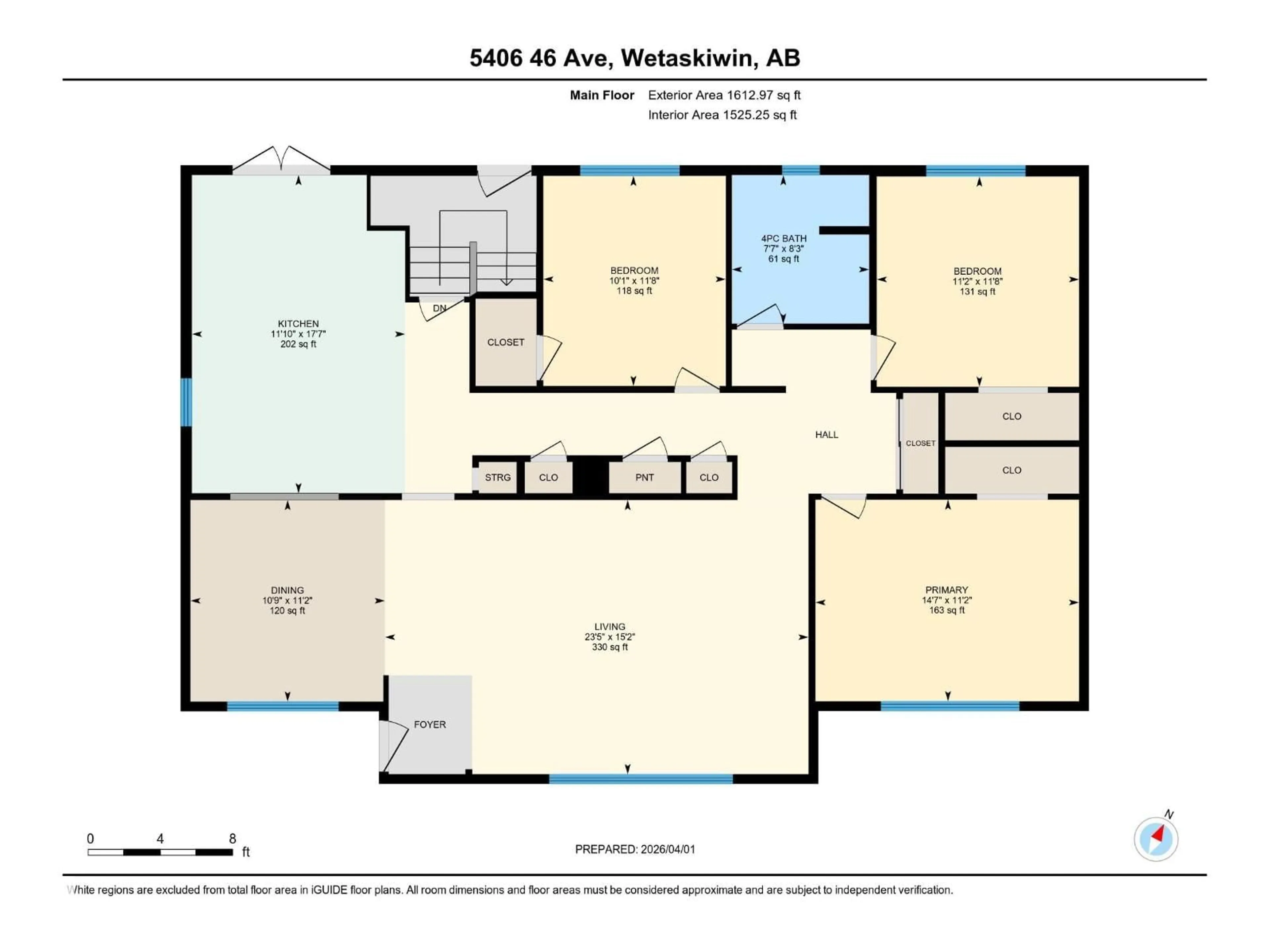 Floor plan for 5406 46 AV, Wetaskiwin Alberta T9A0H7