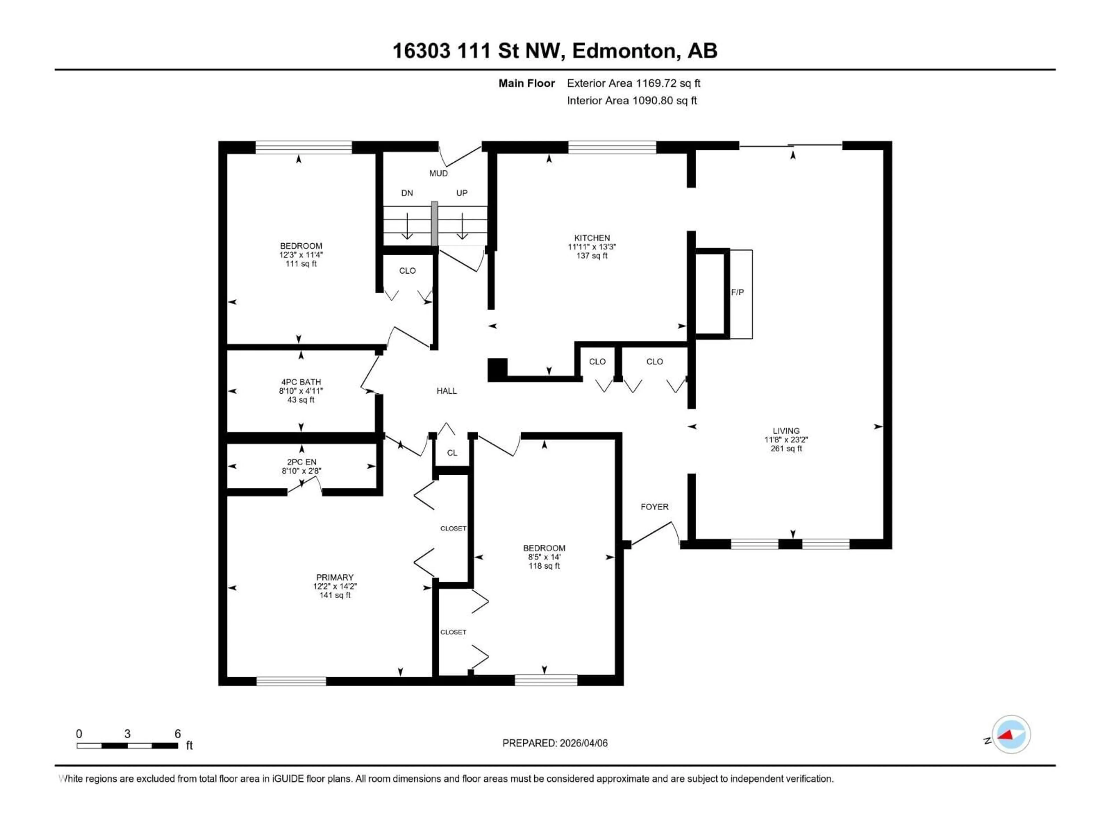 Floor plan for NW - 16303 111 ST, Edmonton Alberta T5X2A9