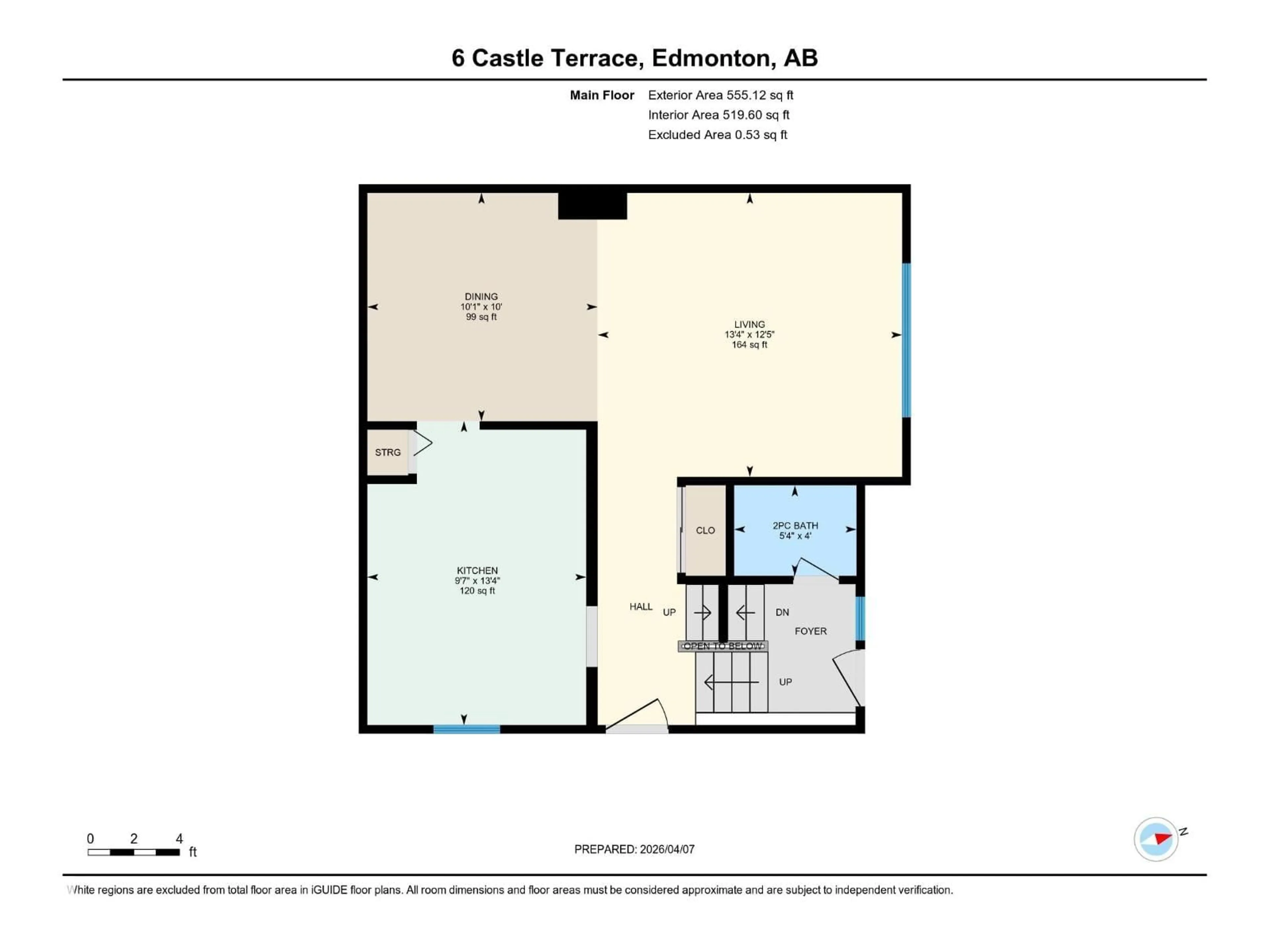 Floor plan for 6F CASTLE TC, Edmonton Alberta T5X2E6