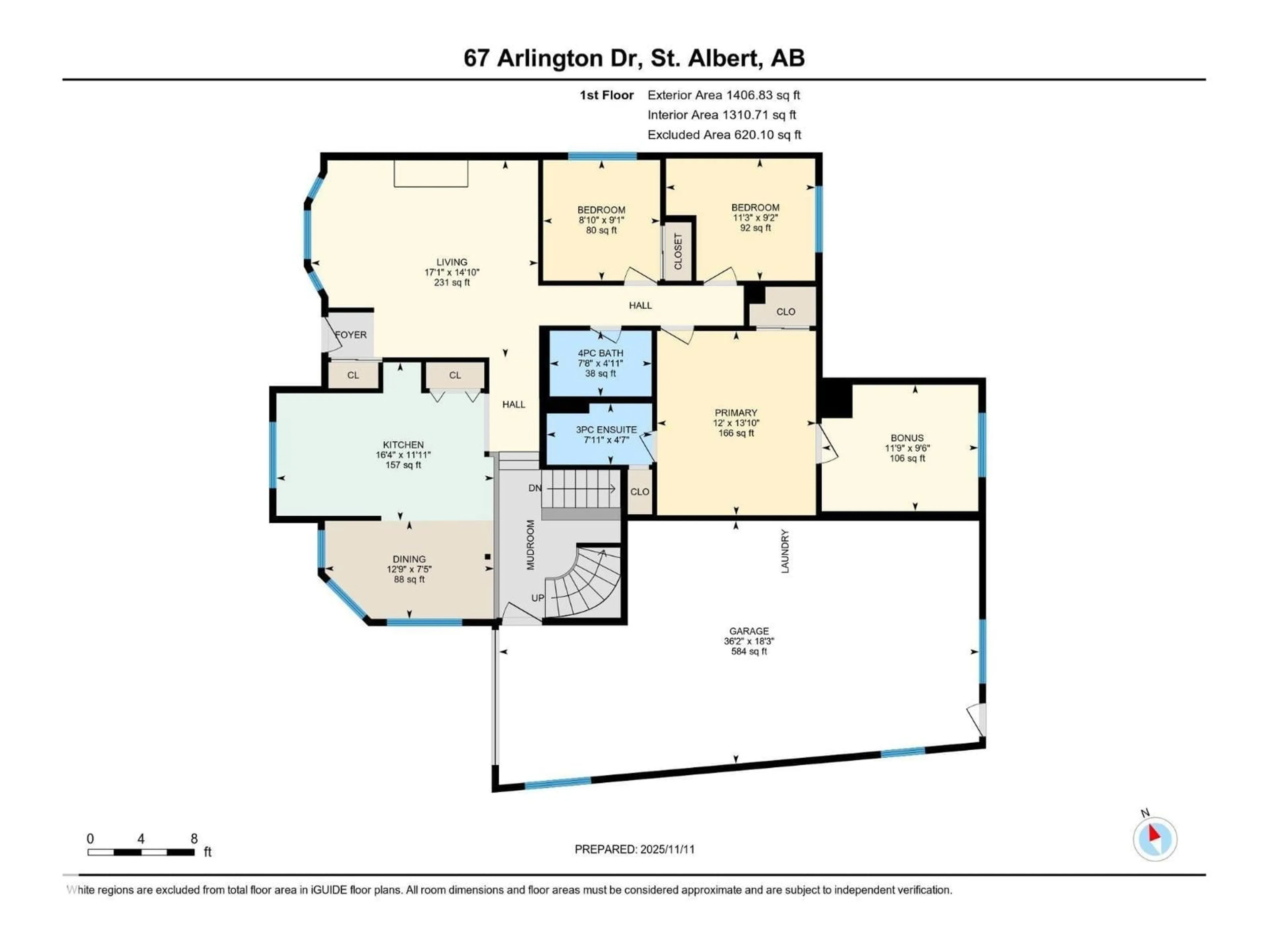 Floor plan for 67 ARLINGTON DR, St. Albert Alberta T8N2Z2