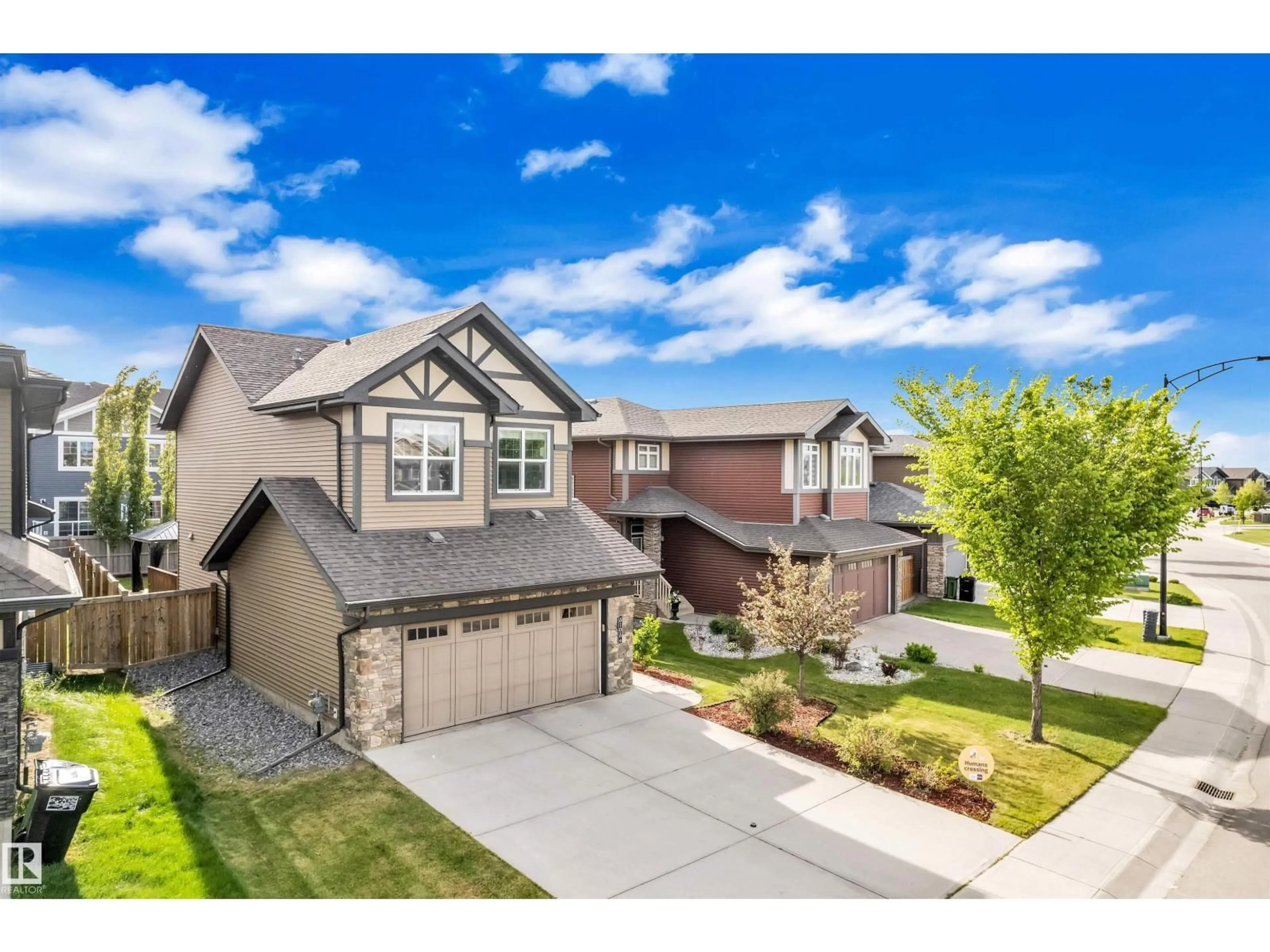 A pic from outside/outdoor area/front of a property/back of a property/a pic from drone, street for 8108 217 ST, Edmonton Alberta T5T4S1