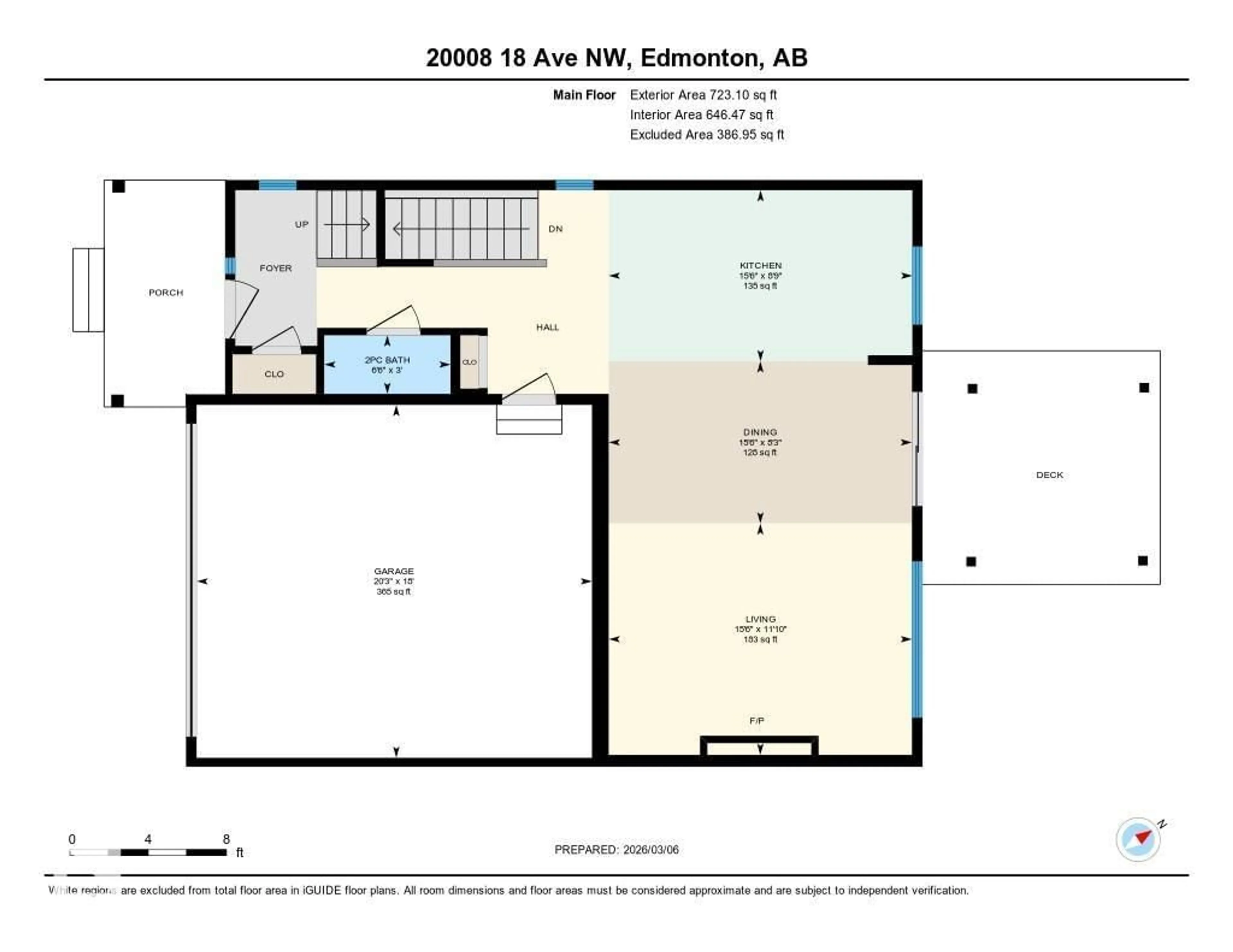 Floor plan for NW - 20008 18 AV, Edmonton Alberta T6M0Y1
