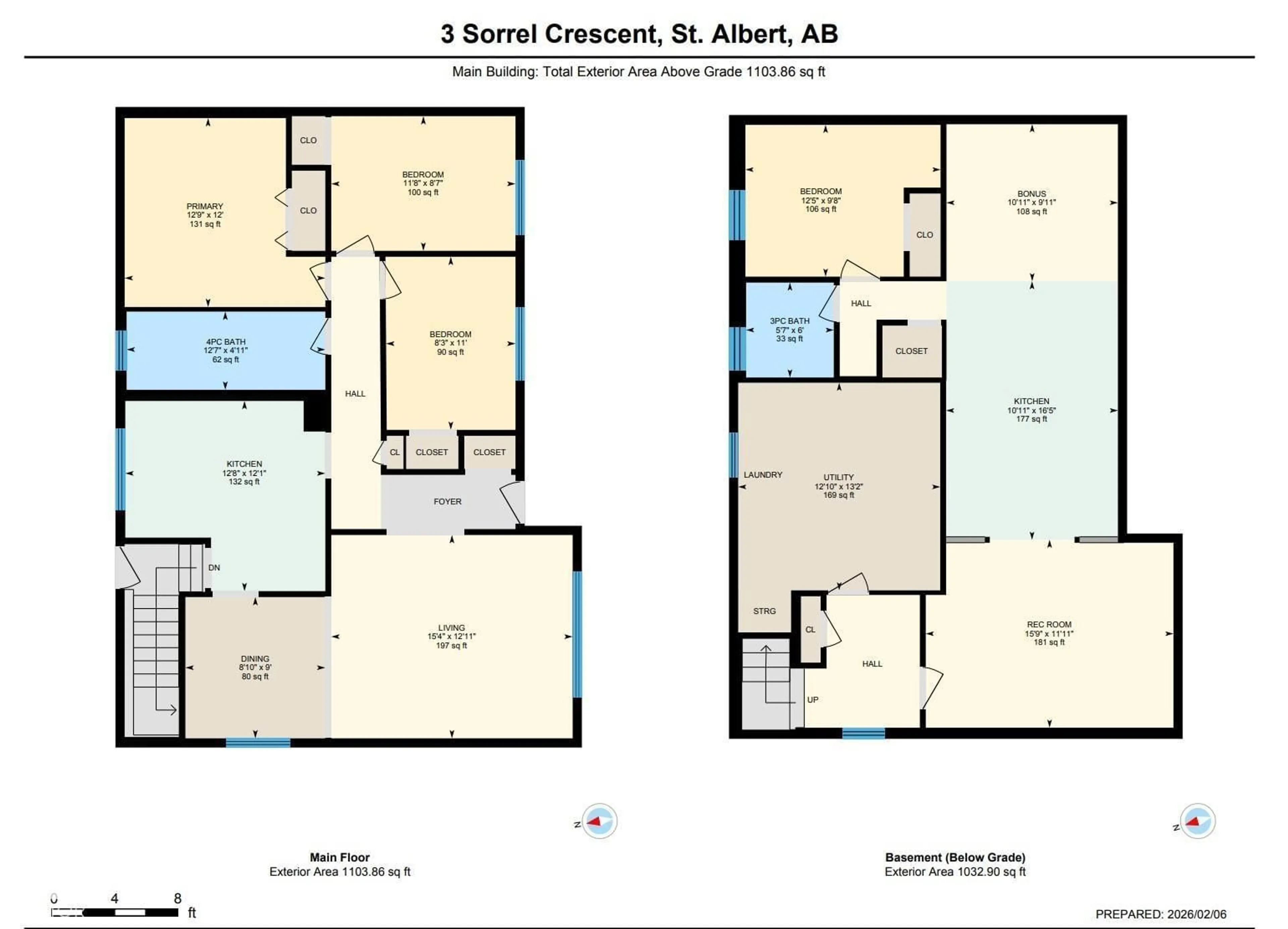 Floor plan for 3 SORREL CR, St. Albert Alberta T8N0K4