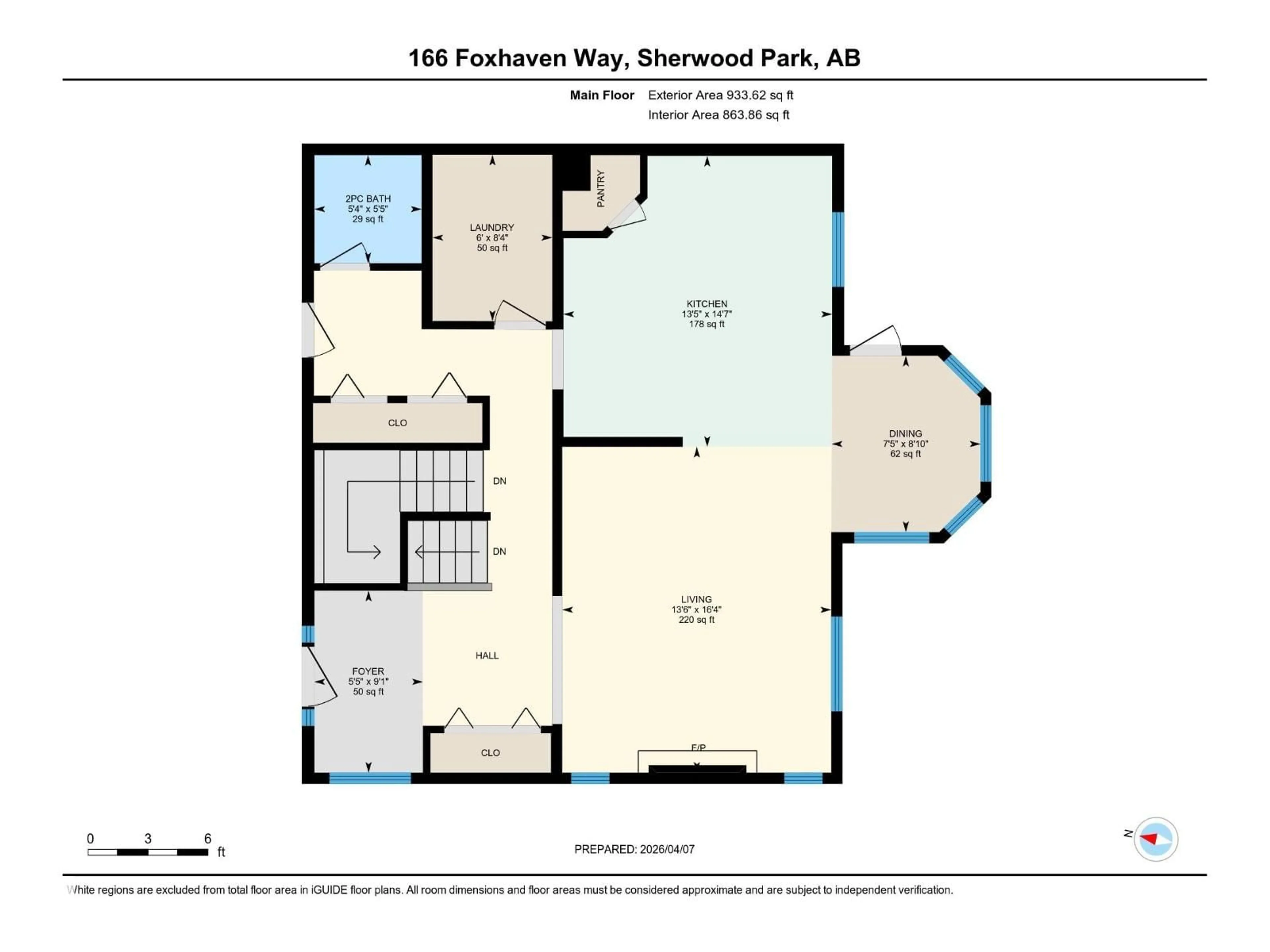 Floor plan for 166 FOXHAVEN WY, Sherwood Park Alberta T8A6M4