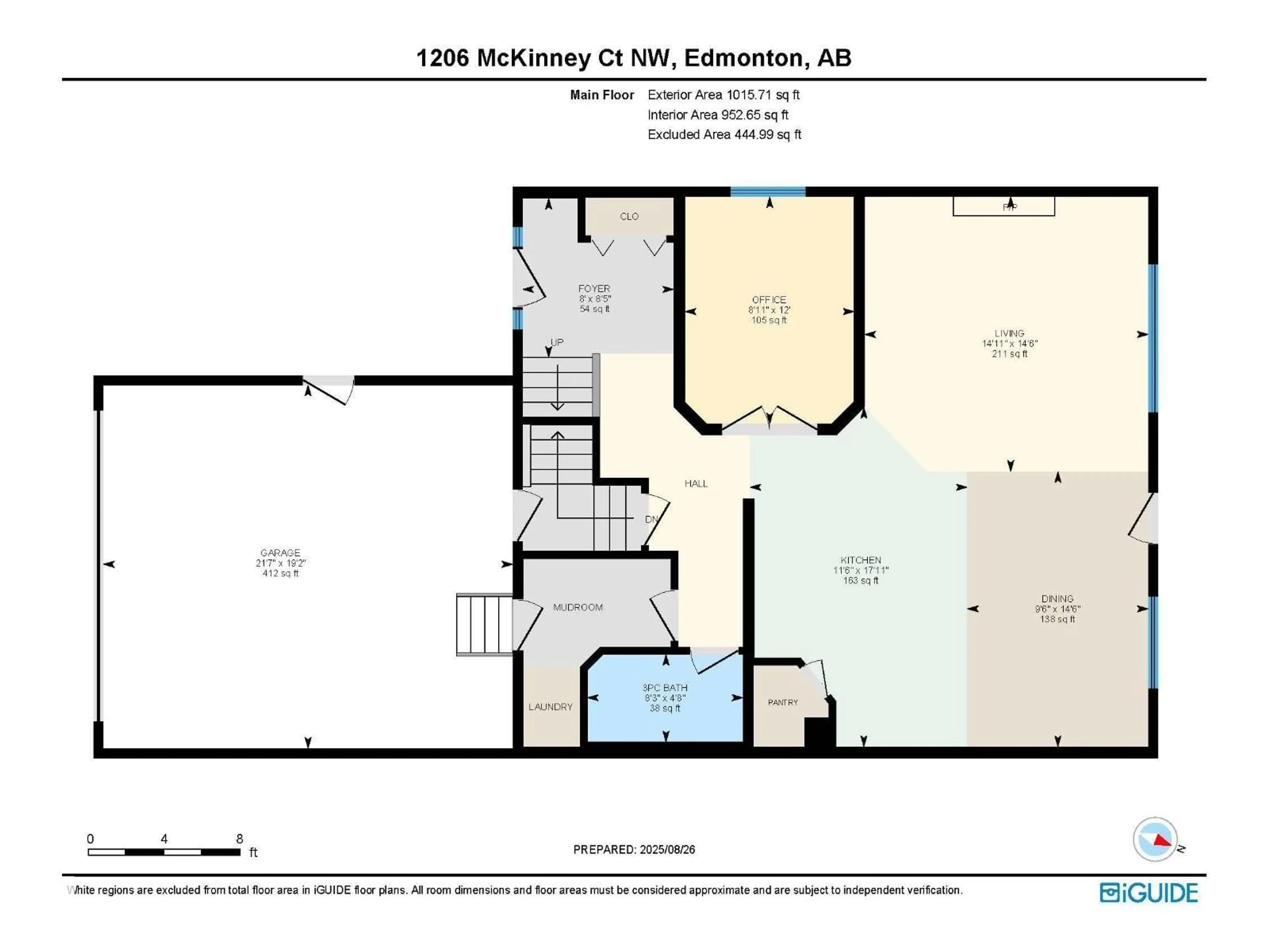 Floor plan for NW - 1206 MCKINNEY CO, Edmonton Alberta T6R0B7
