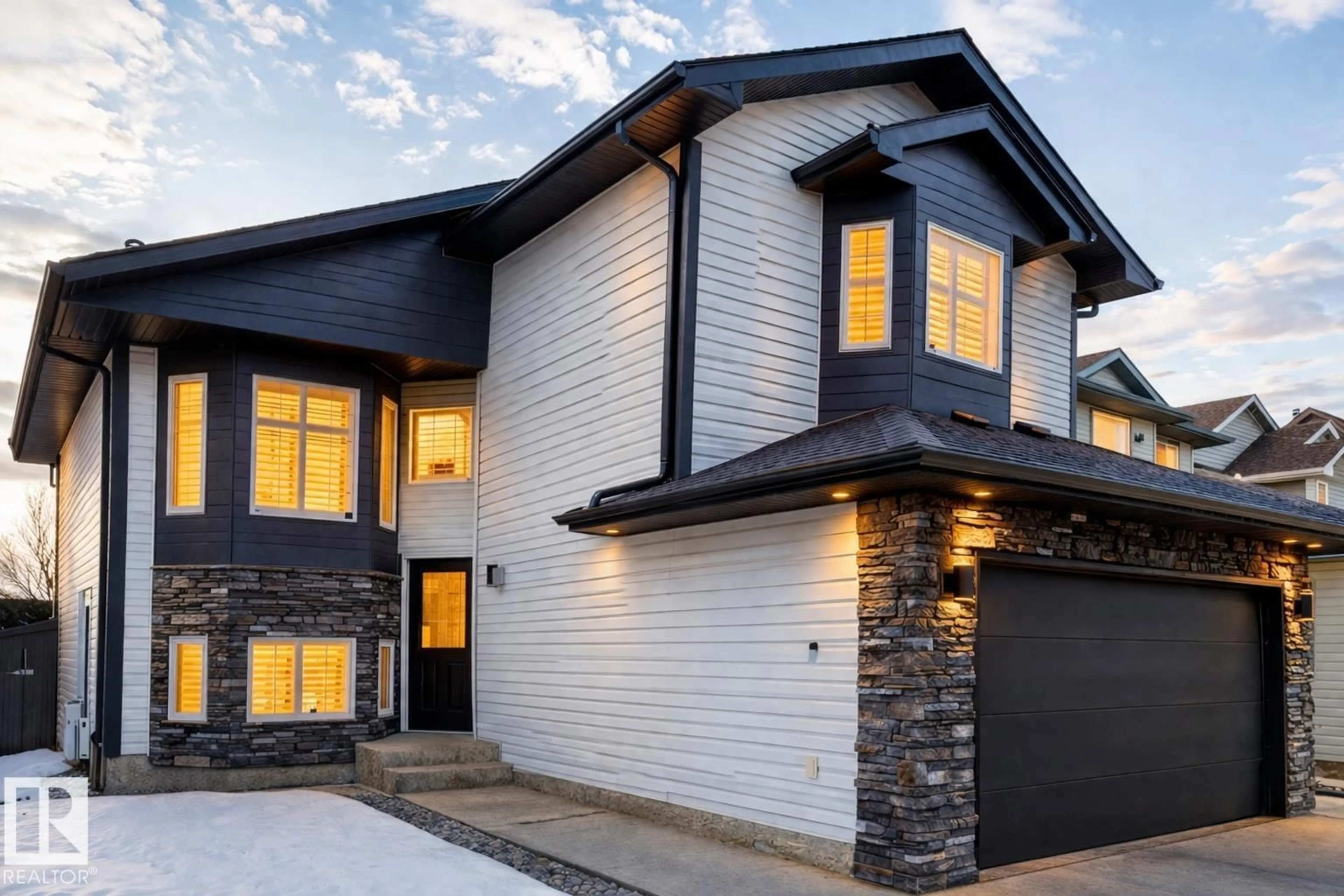 Home with brick exterior material, street for 8008 97, Morinville Alberta T8R1W3