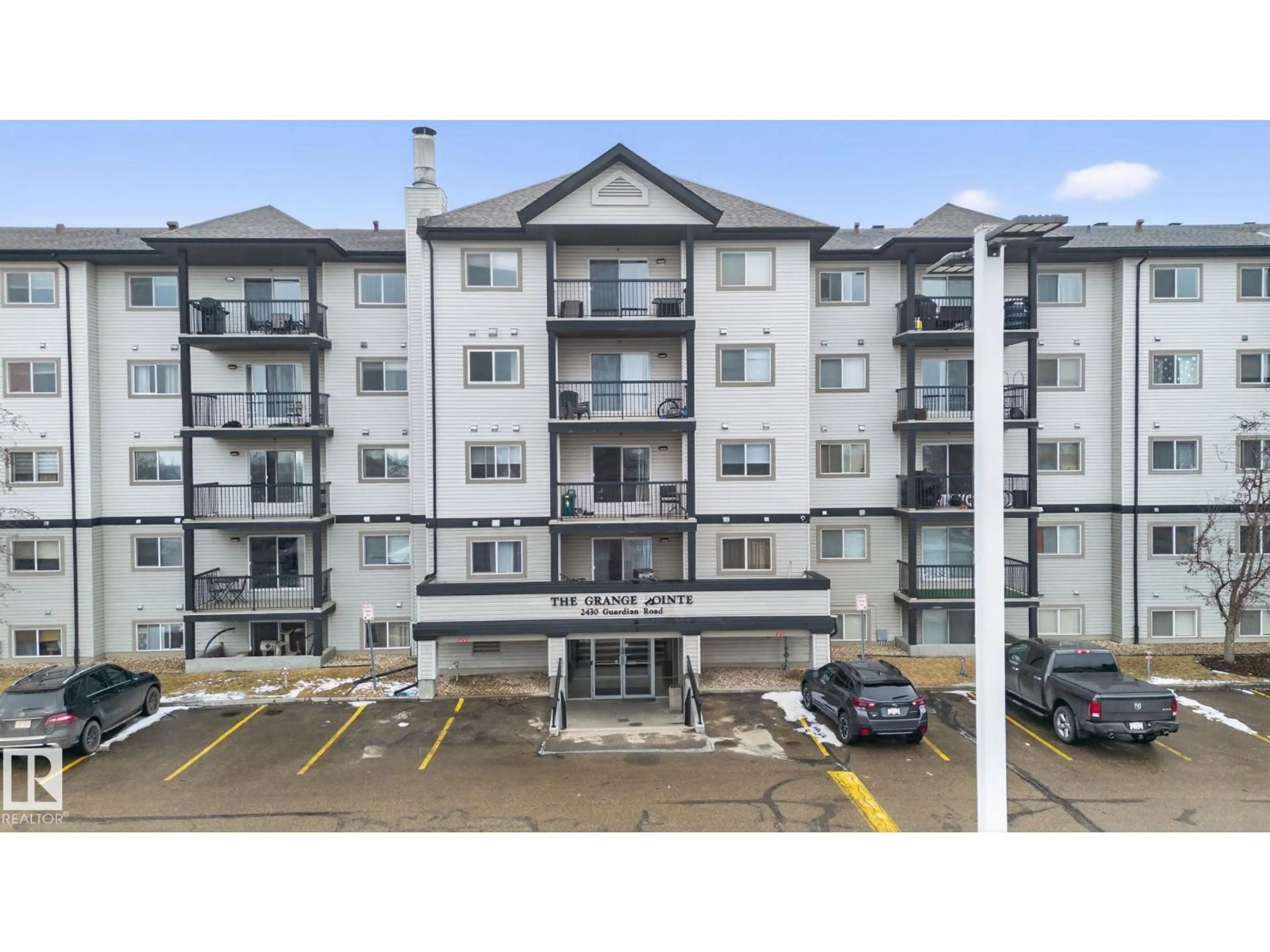 A pic from outside/outdoor area/front of a property/back of a property/a pic from drone, building for 2430 - 423 GUARDIAN RD, Edmonton Alberta T5T6X9