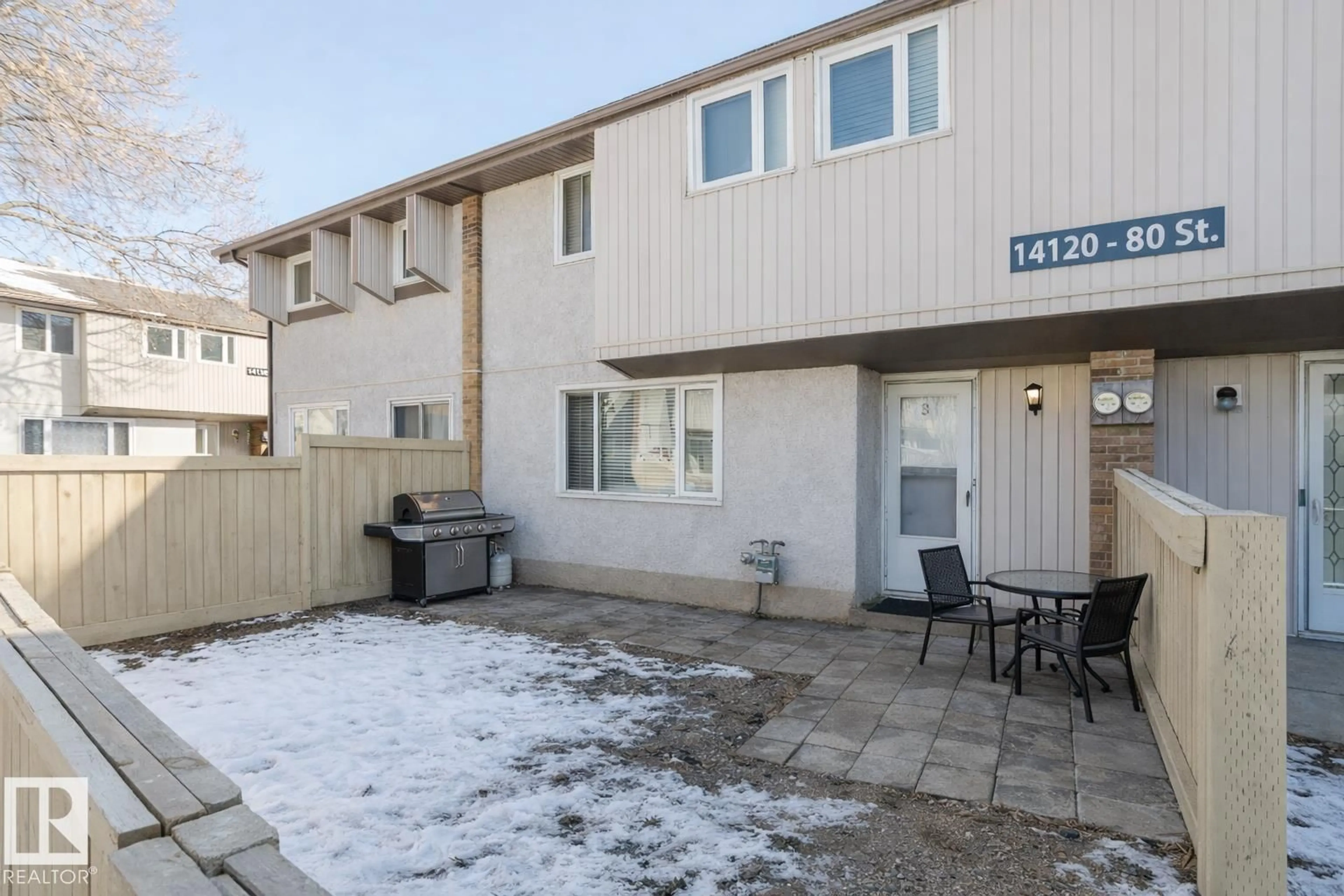 Patio, street for #8 - 14120 80 ST, Edmonton Alberta T5C1L6