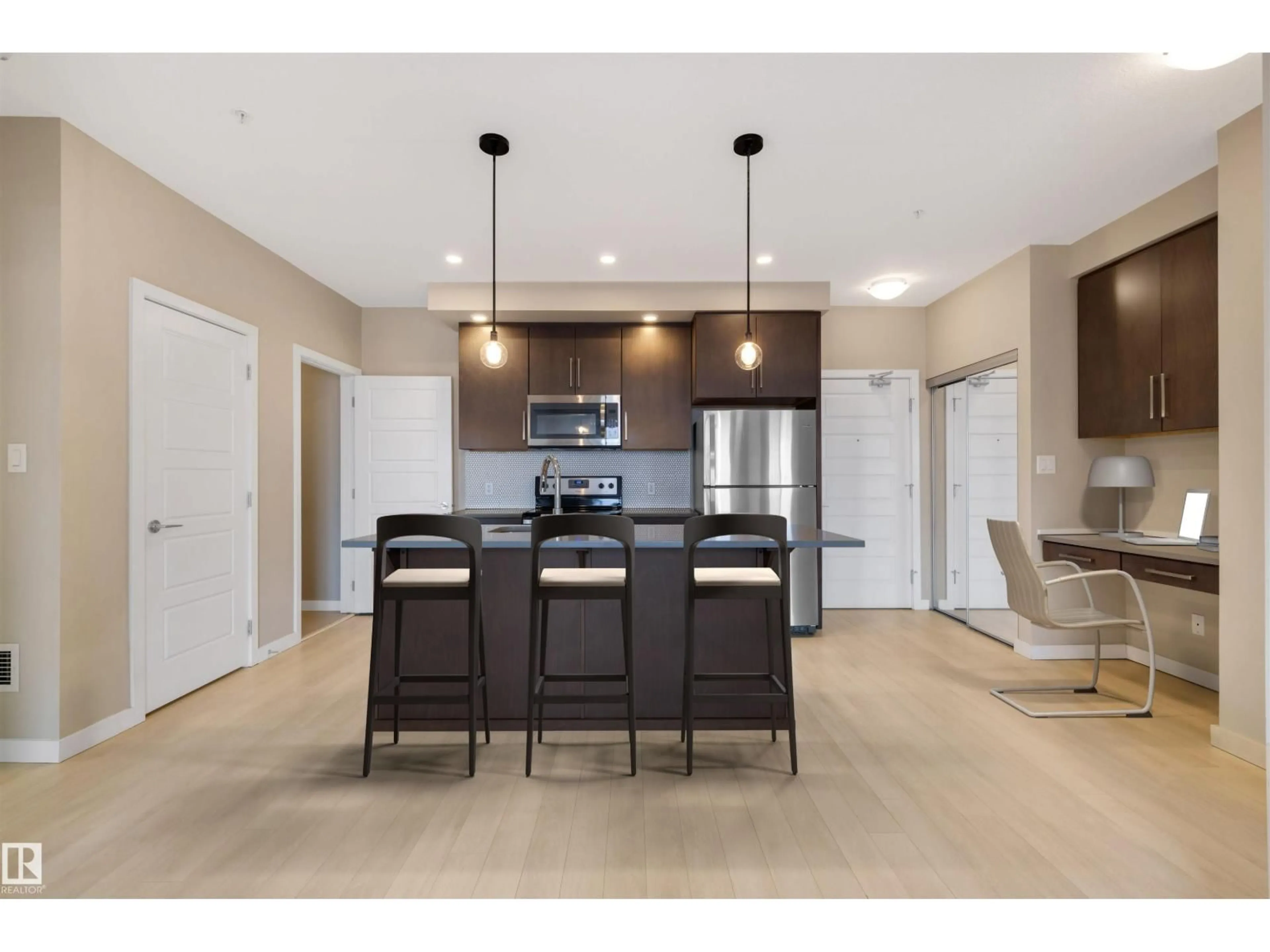 Open concept kitchen, unknown for #434 - 1008 ROSENTHAL BV, Edmonton Alberta T5T7J4