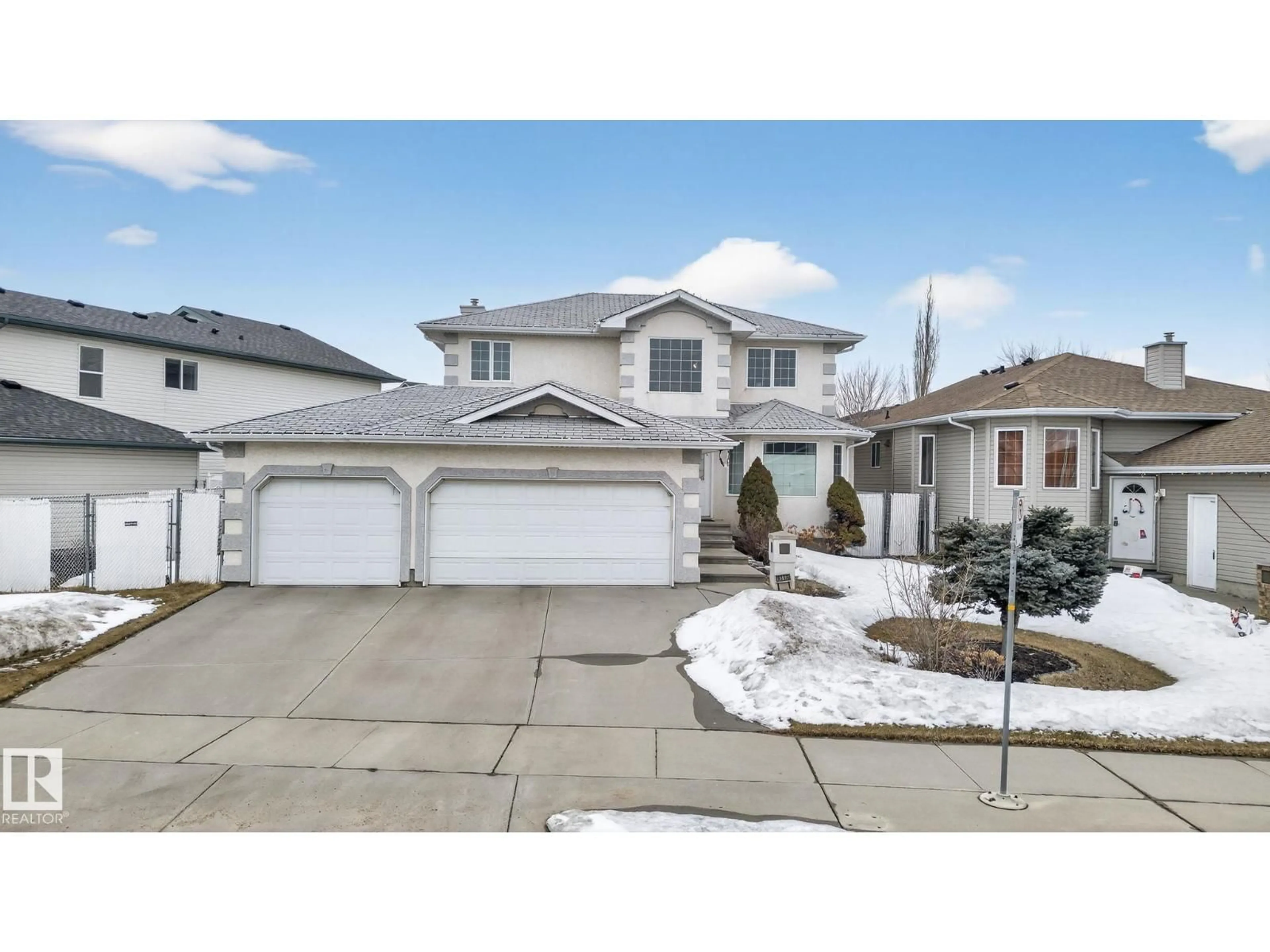 Home with vinyl exterior material, street for 8365 162 AV, Edmonton Alberta T5Z3K6