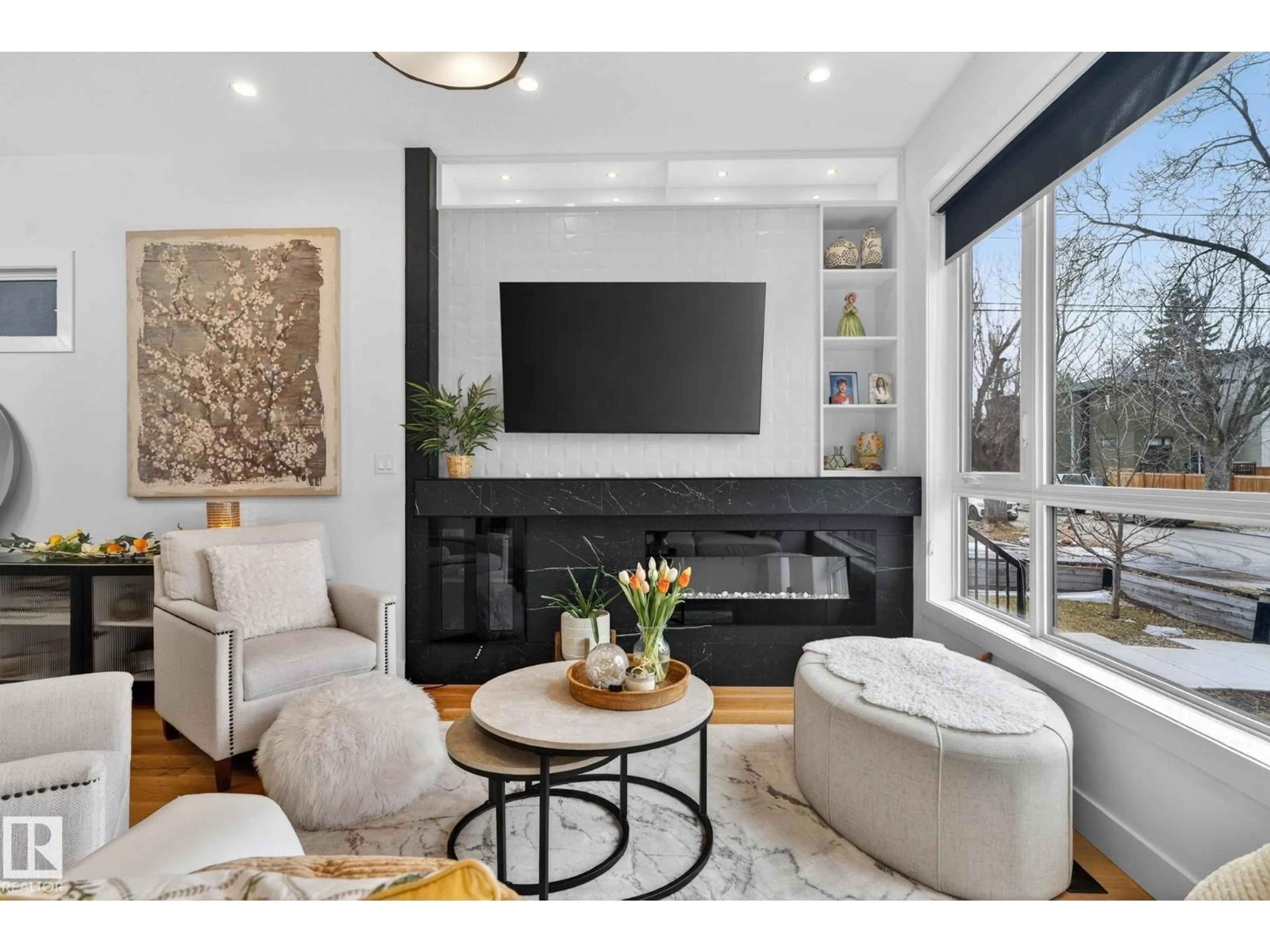 Living room with furniture, unknown for 8405 77 ST, Edmonton Alberta T6C2L7