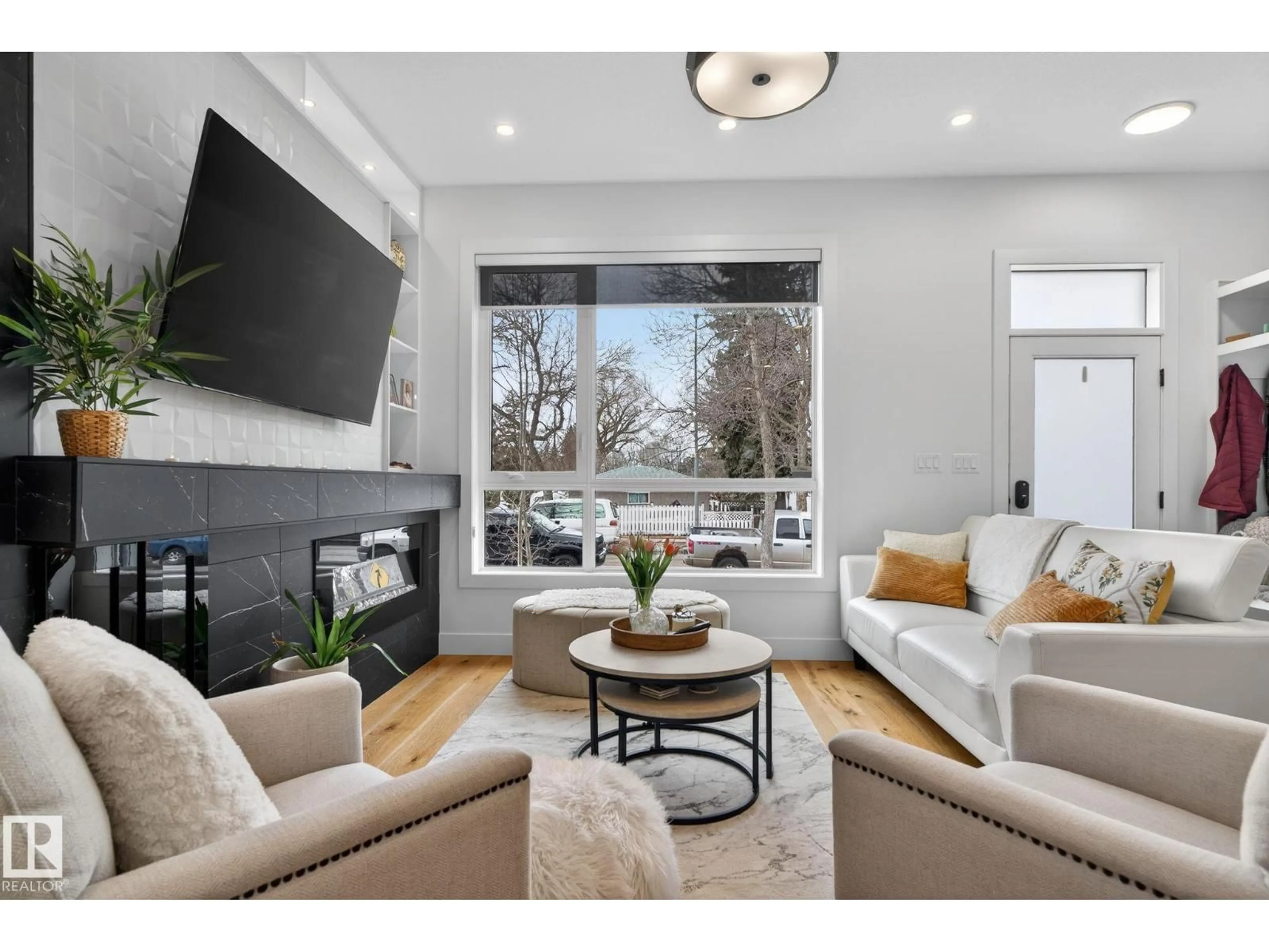 Living room with furniture, unknown for 8405 77 ST, Edmonton Alberta T6C2L7