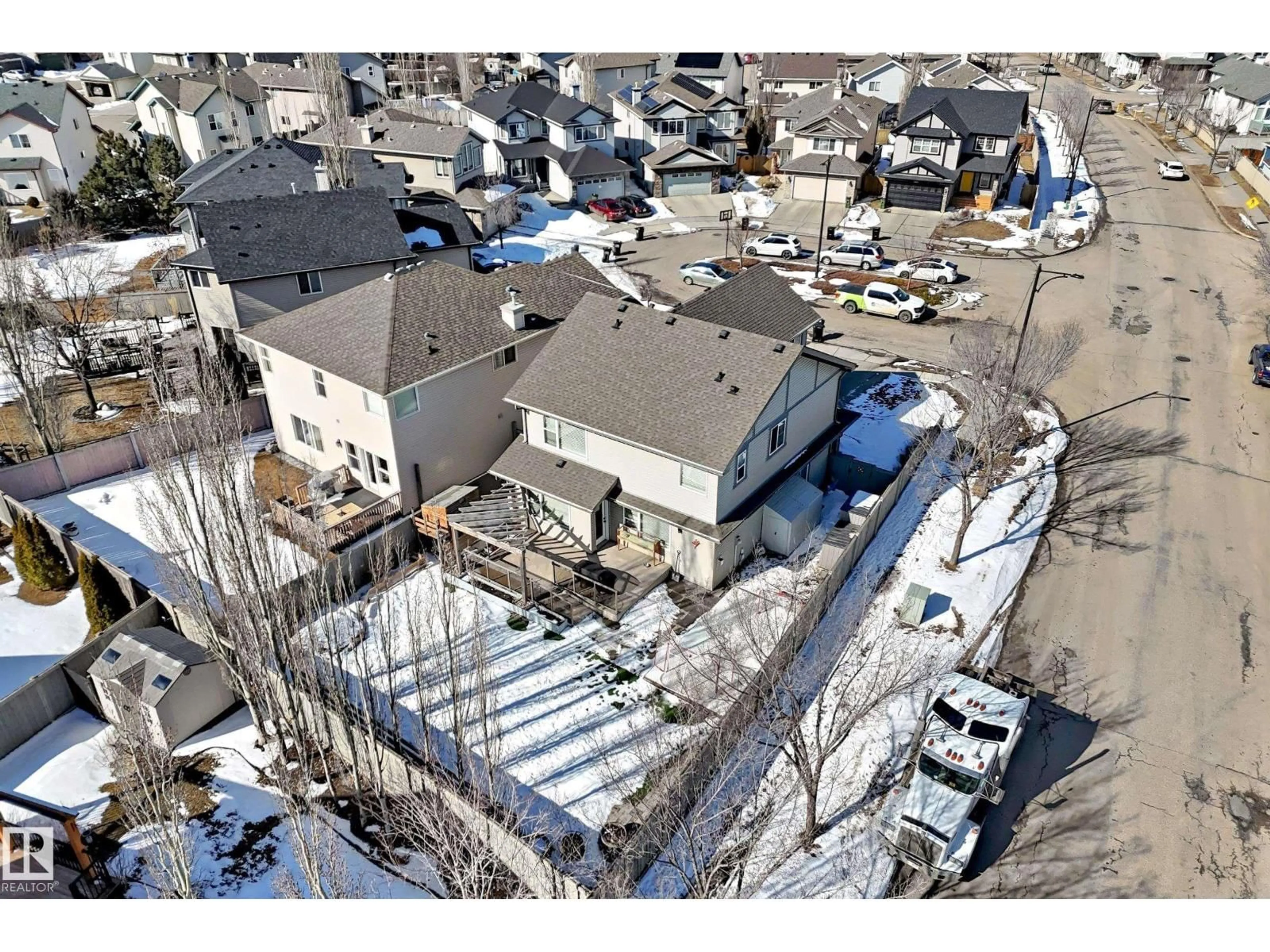 A pic from outside/outdoor area/front of a property/back of a property/a pic from drone, street for SW - 6303 2 AV, Edmonton Alberta T6X0B9