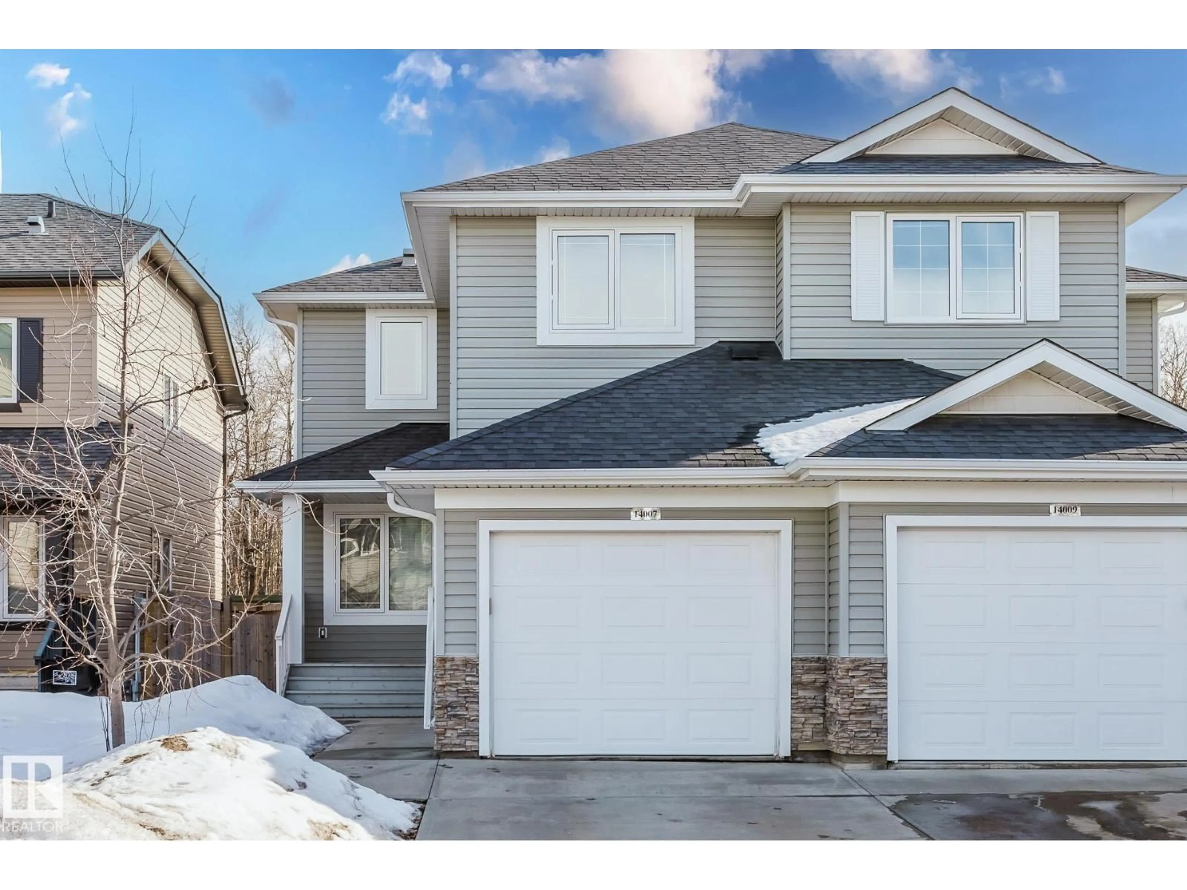 Home with vinyl exterior material, street for NW - 14007 164 AV, Edmonton Alberta T6V0K6