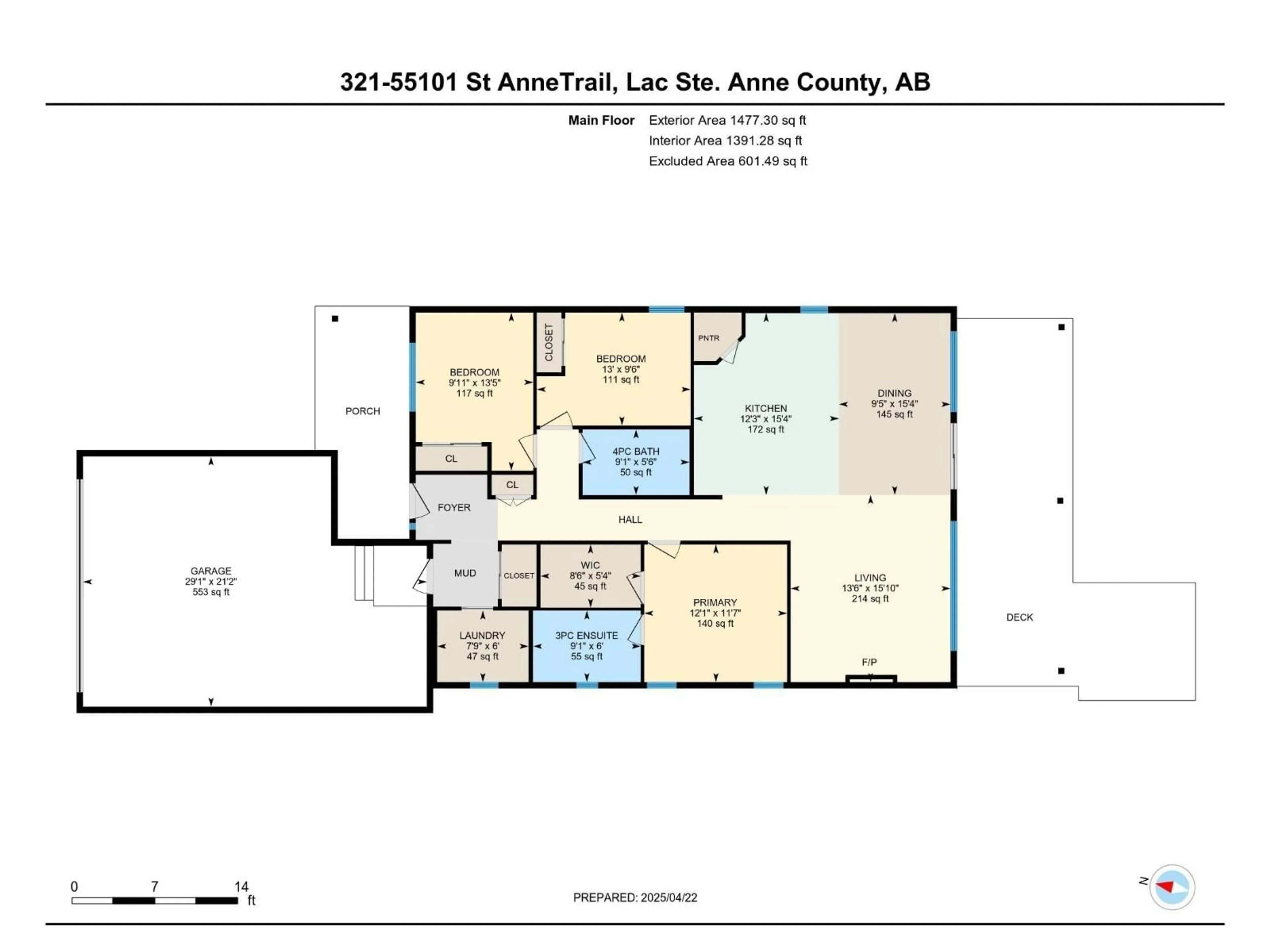 Floor plan for STE. 55101 - 321 ANNE TR, Rural Lac Ste. Anne County Alberta T0E1A1