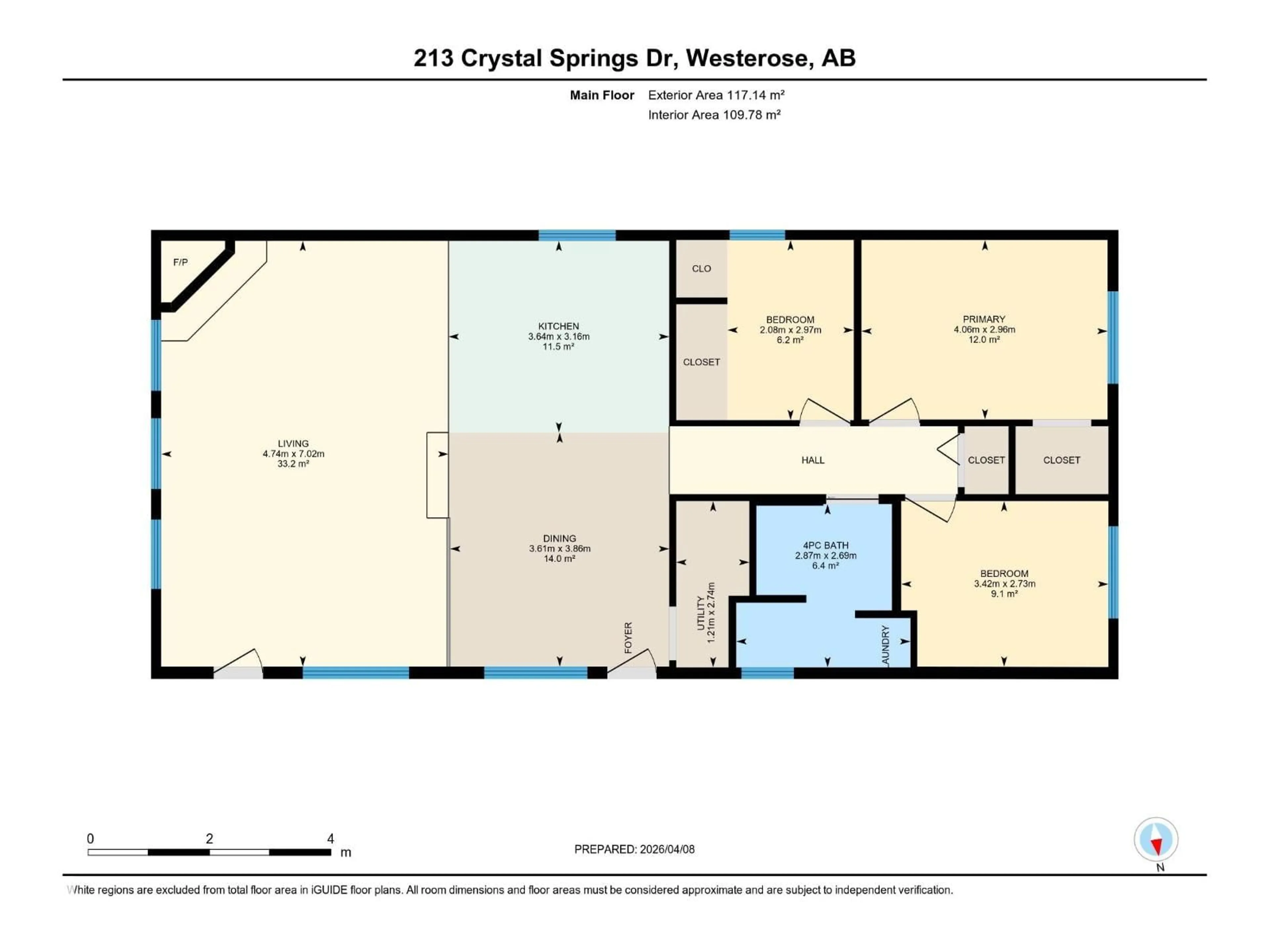 Floor plan for 213 CRYSTAL SPRINGS DR, Rural Wetaskiwin County Alberta T0C2V0