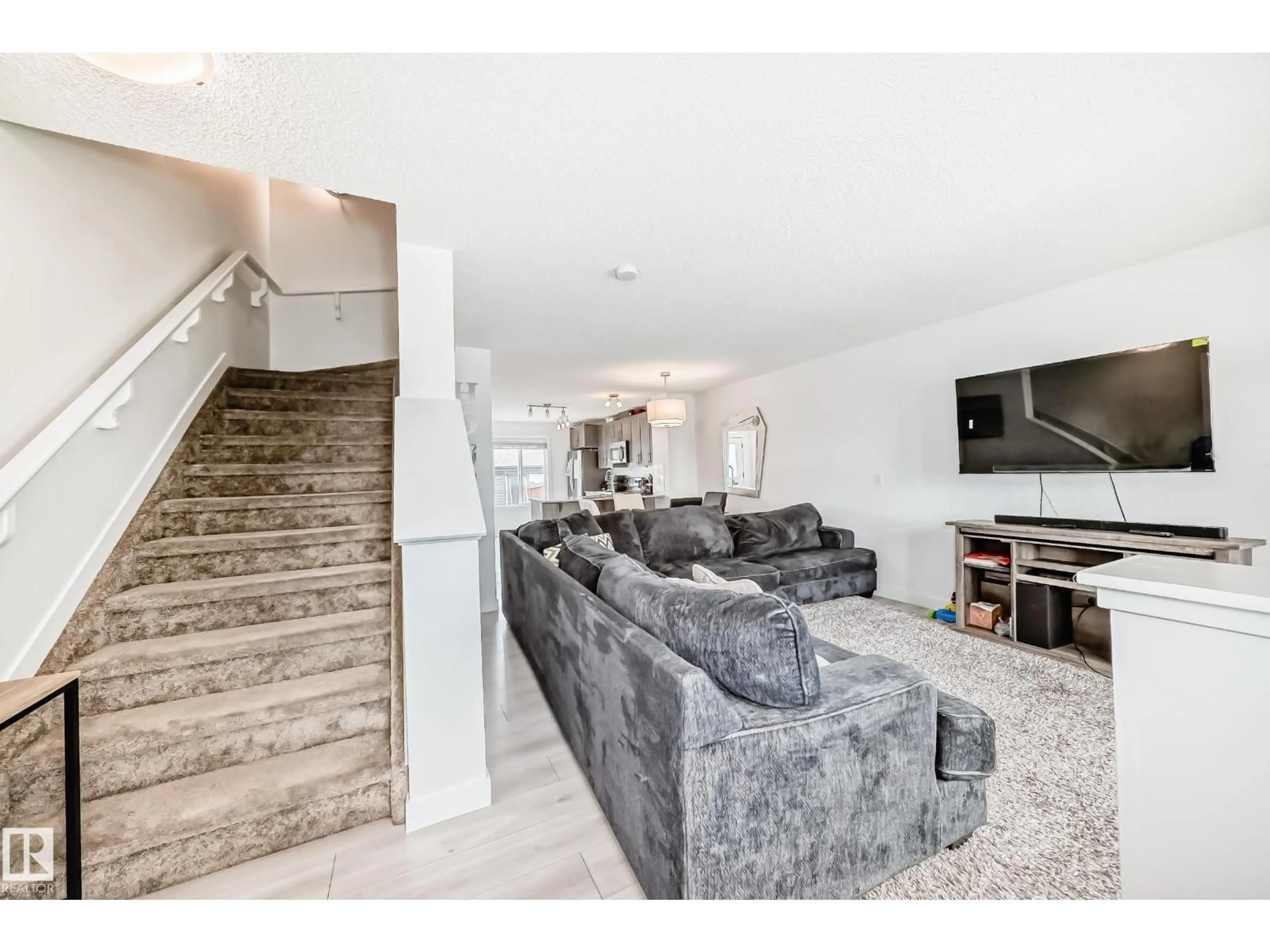 Living room with furniture, unknown for 374 CRYSTALLINA NERA DR, Edmonton Alberta T5Z0R9