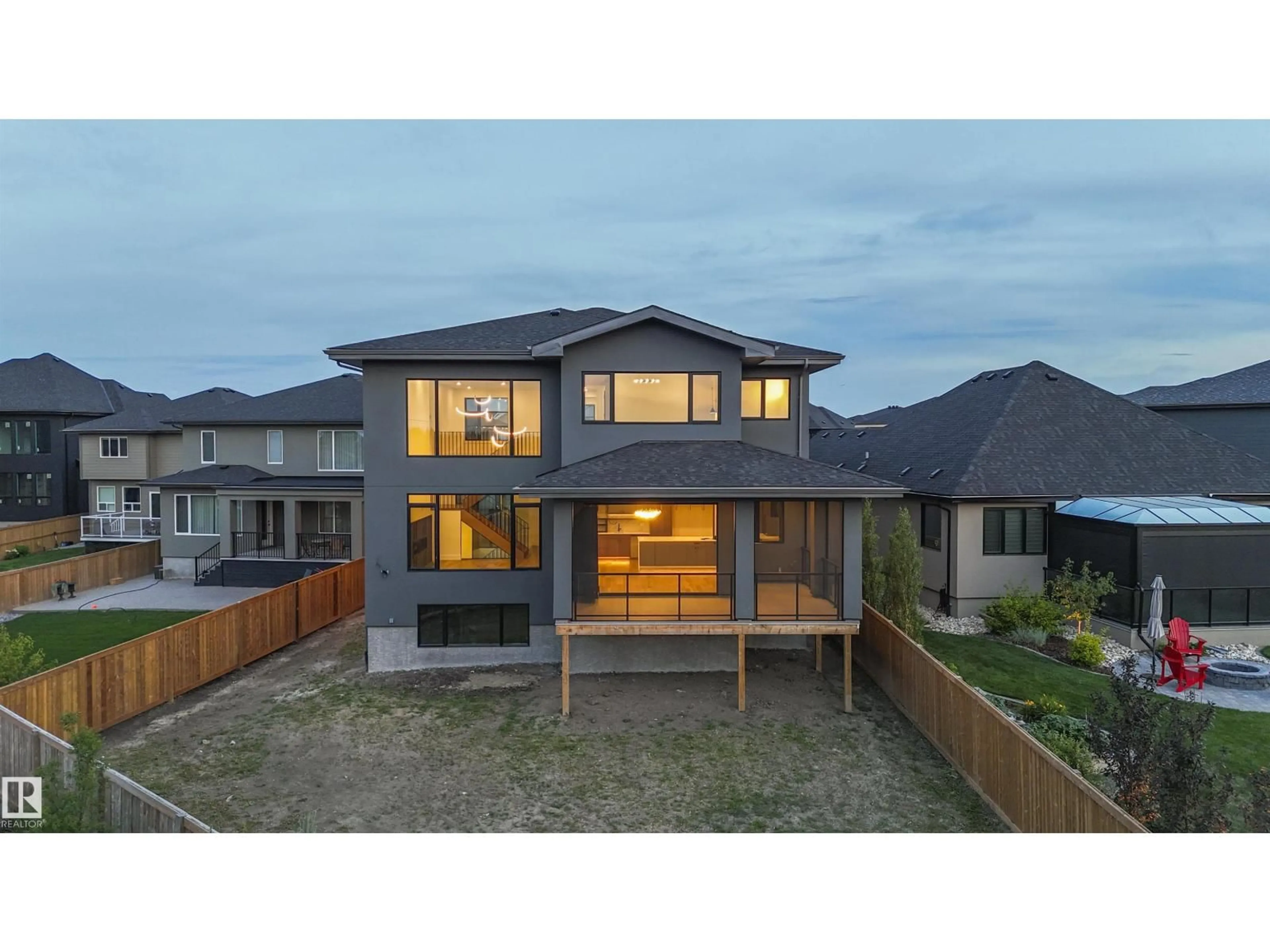 A pic from outside/outdoor area/front of a property/back of a property/a pic from drone, unknown for 4712 KNIGHT CL, Edmonton Alberta T6W4V6