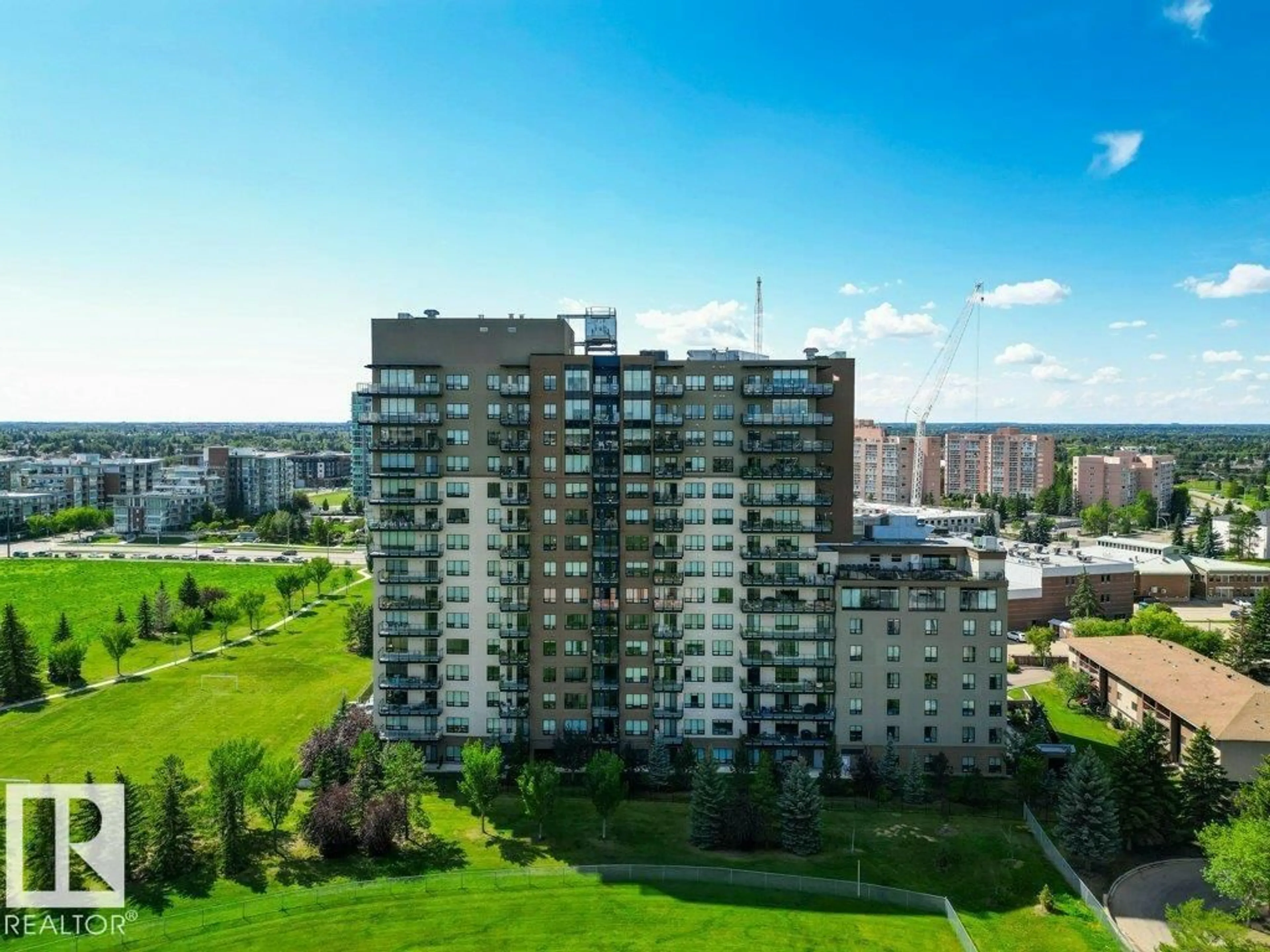 A pic from outside/outdoor area/front of a property/back of a property/a pic from drone, city buildings view from balcony for #505 - 2755 109 ST, Edmonton Alberta T6J5S4