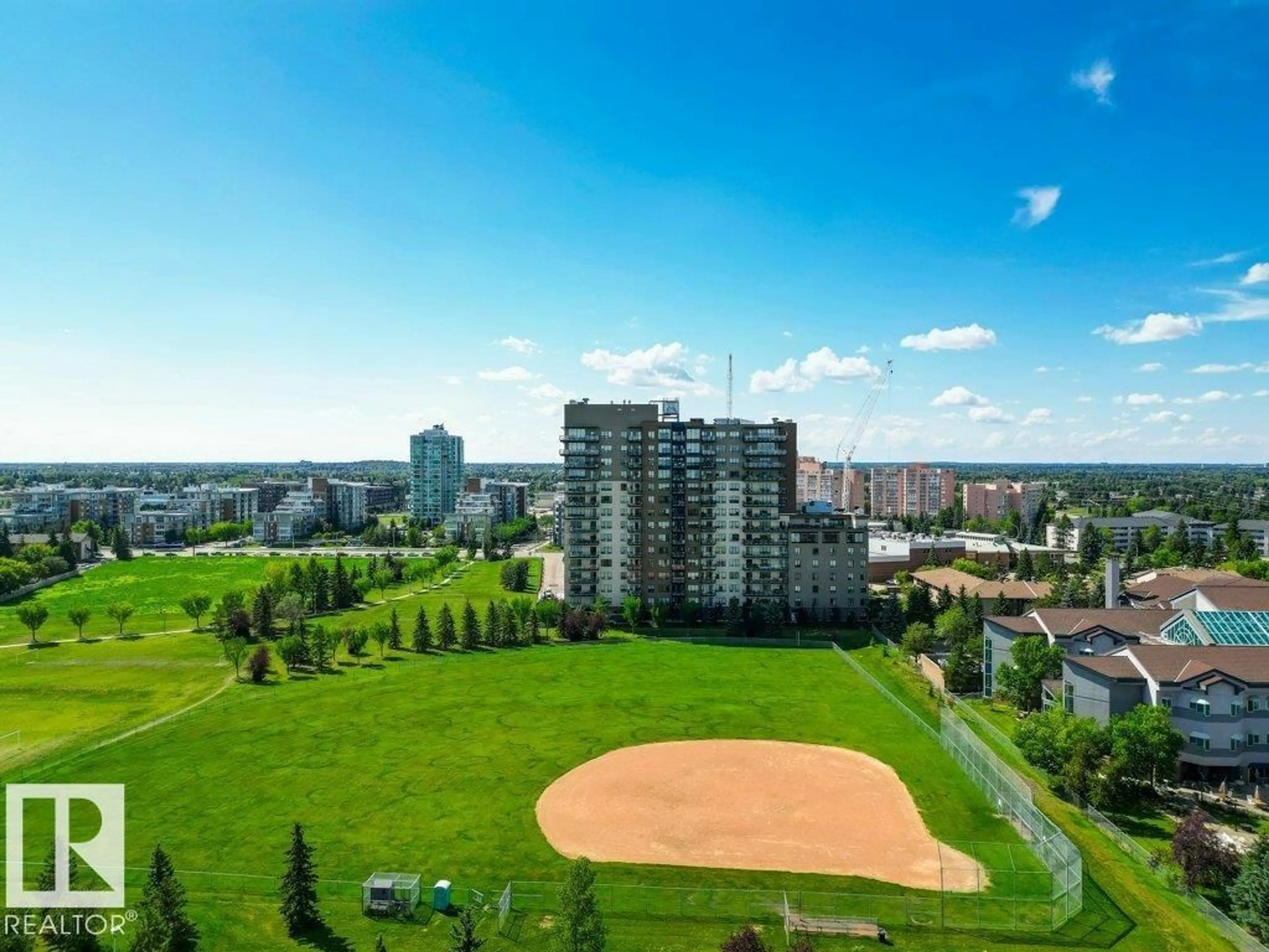 A pic from outside/outdoor area/front of a property/back of a property/a pic from drone, city buildings view from balcony for #505 - 2755 109 ST, Edmonton Alberta T6J5S4