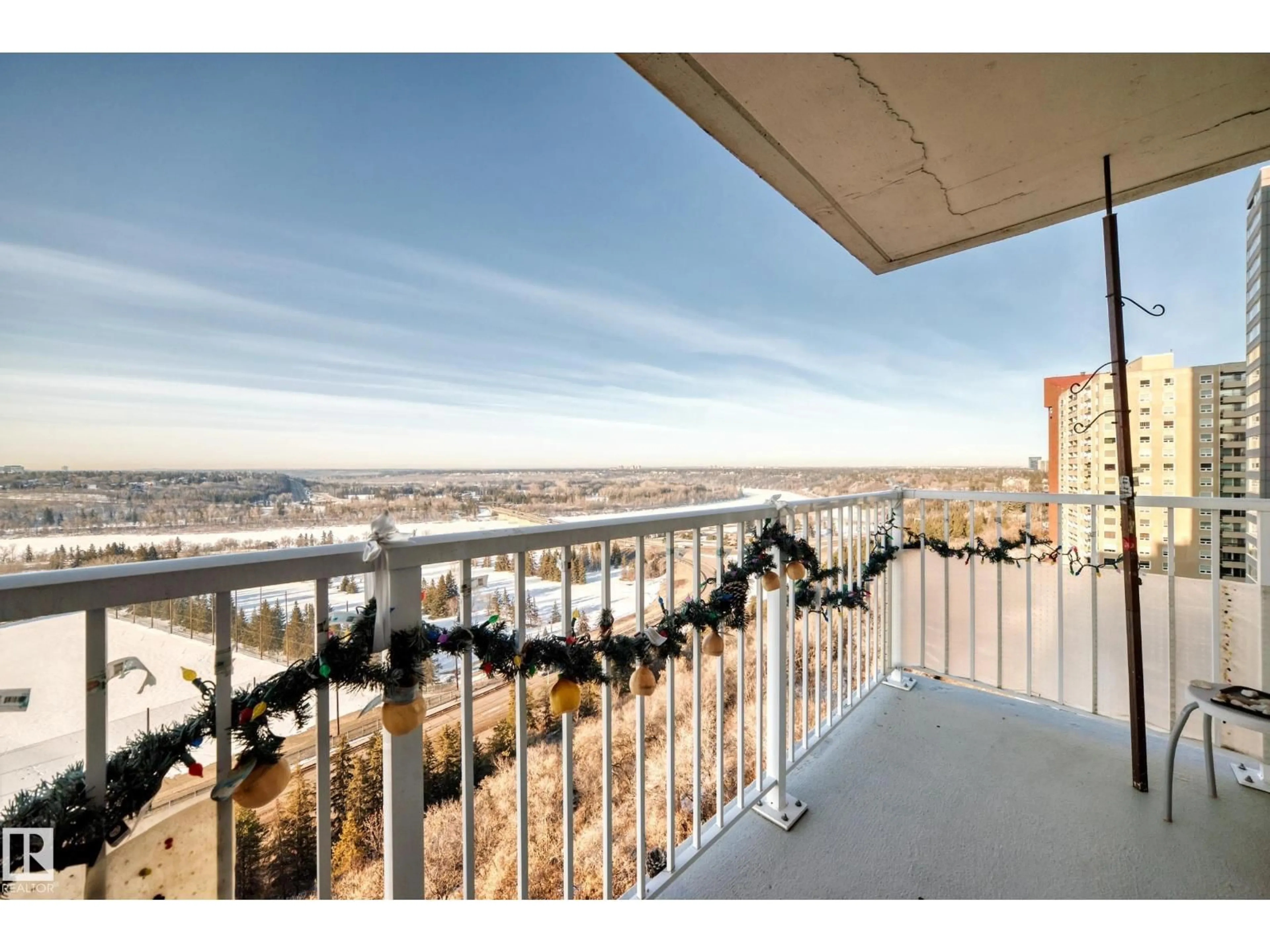 Balcony in the apartment, unknown for 1107 - 12141 JASPER AV, Edmonton Alberta T5K0H2