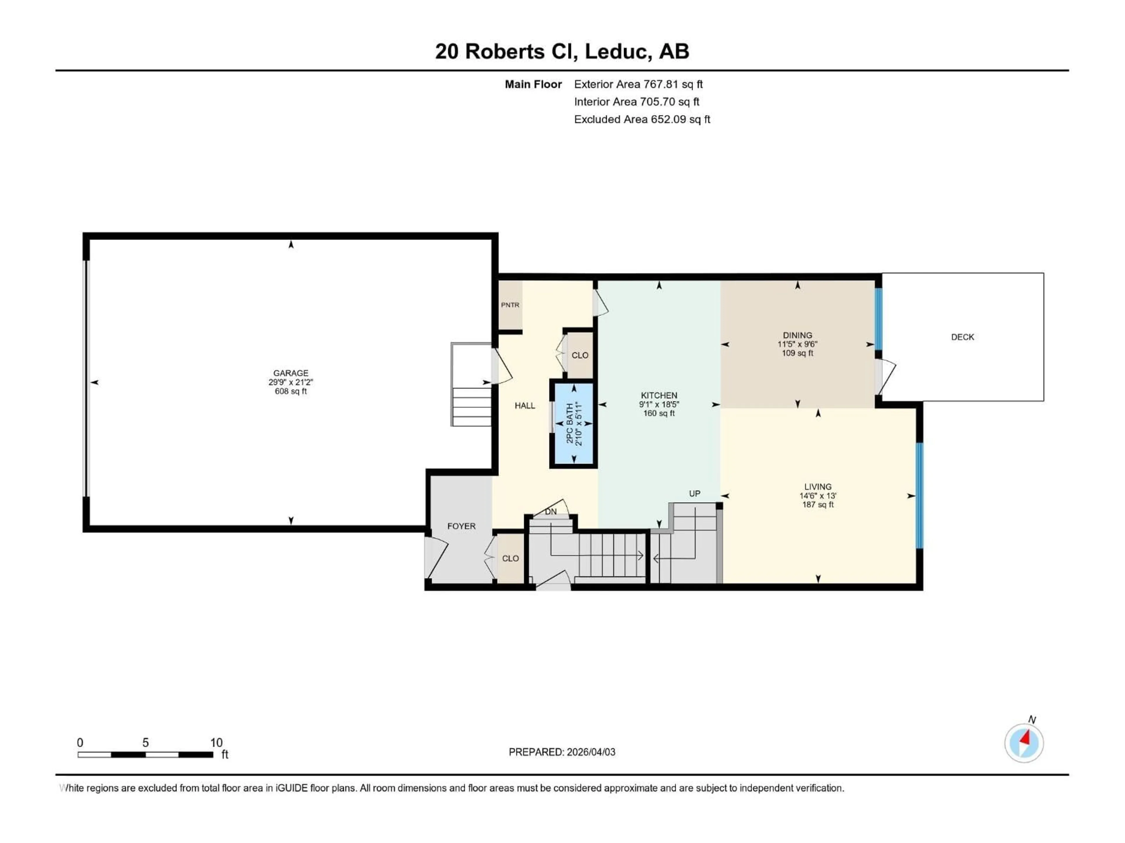 Floor plan for 20 ROBERTS CL, Leduc Alberta T9E1K9