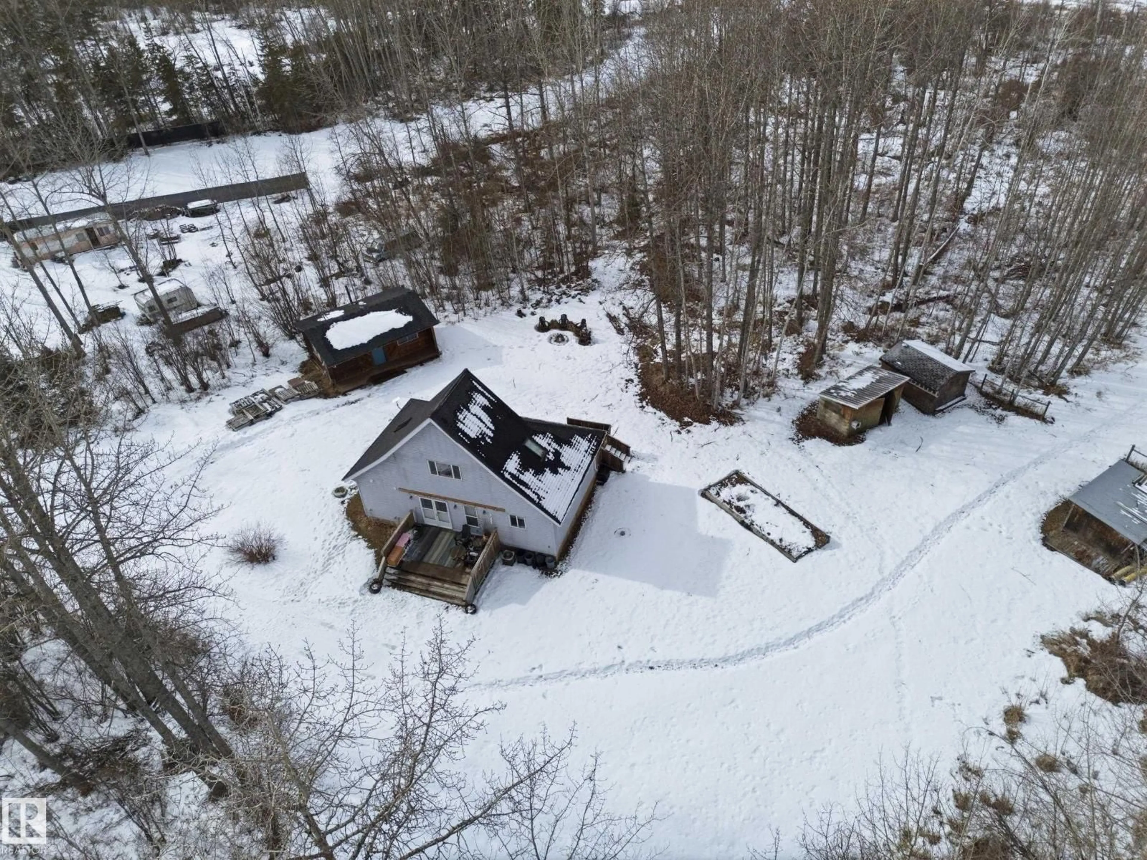 A pic from outside/outdoor area/front of a property/back of a property/a pic from drone, unknown for 112 + 114 HWY 633, Rural Lac Ste. Anne County Alberta T0E0L0