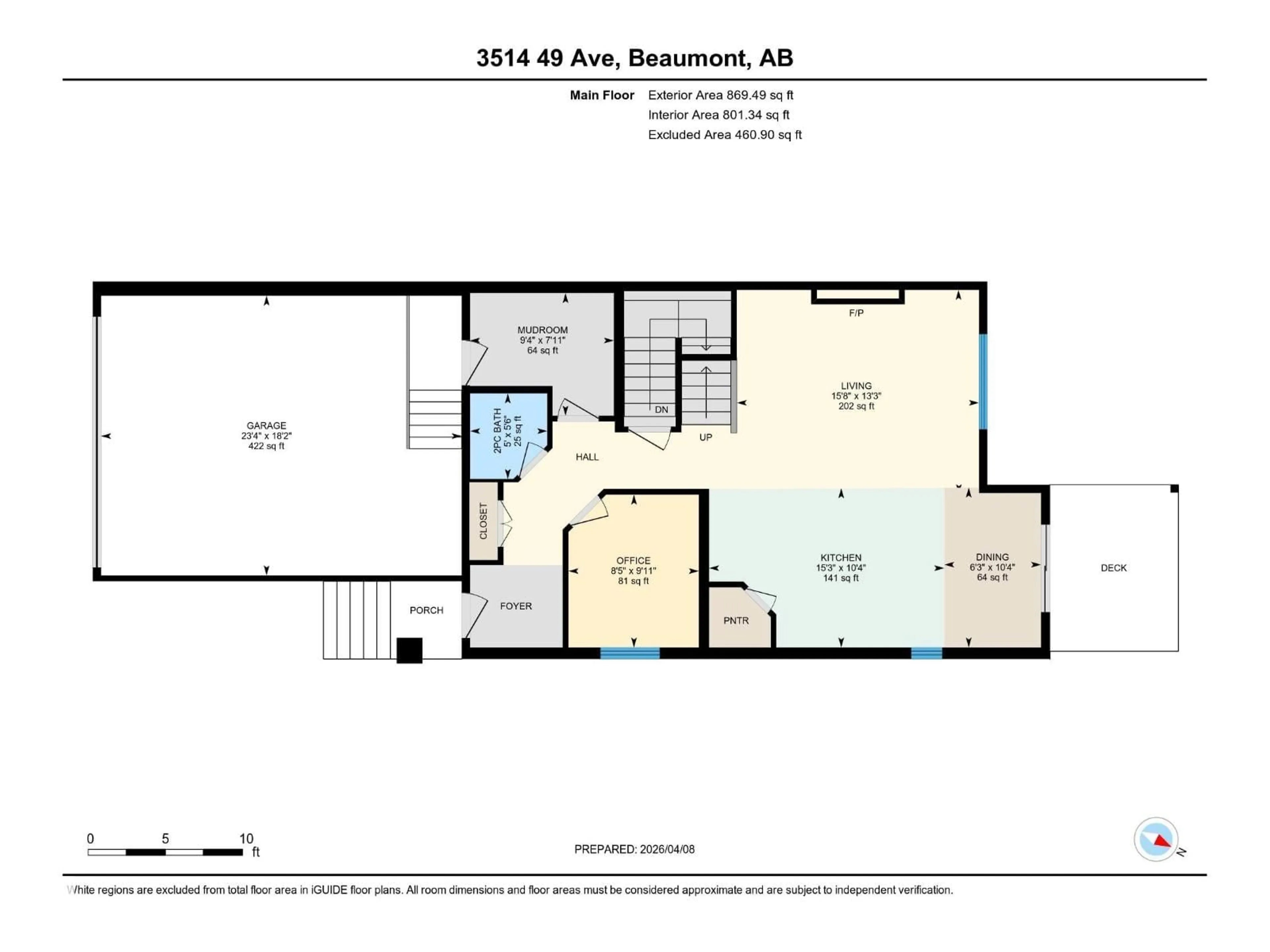 Floor plan for 3514 49 AV, Beaumont Alberta T4X2B5