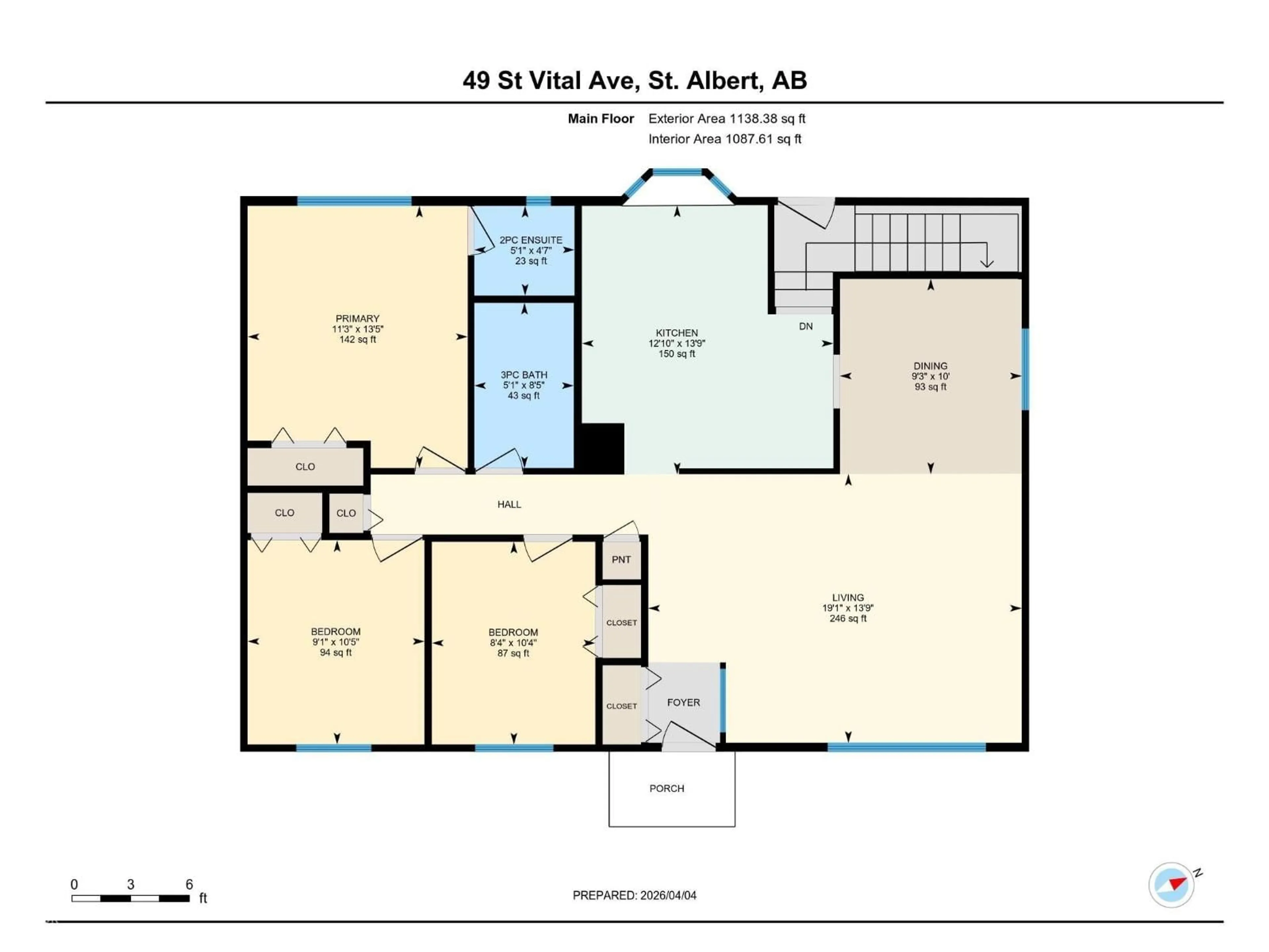 Floor plan for 49 ST VITAL AV, St. Albert Alberta T8N1K7