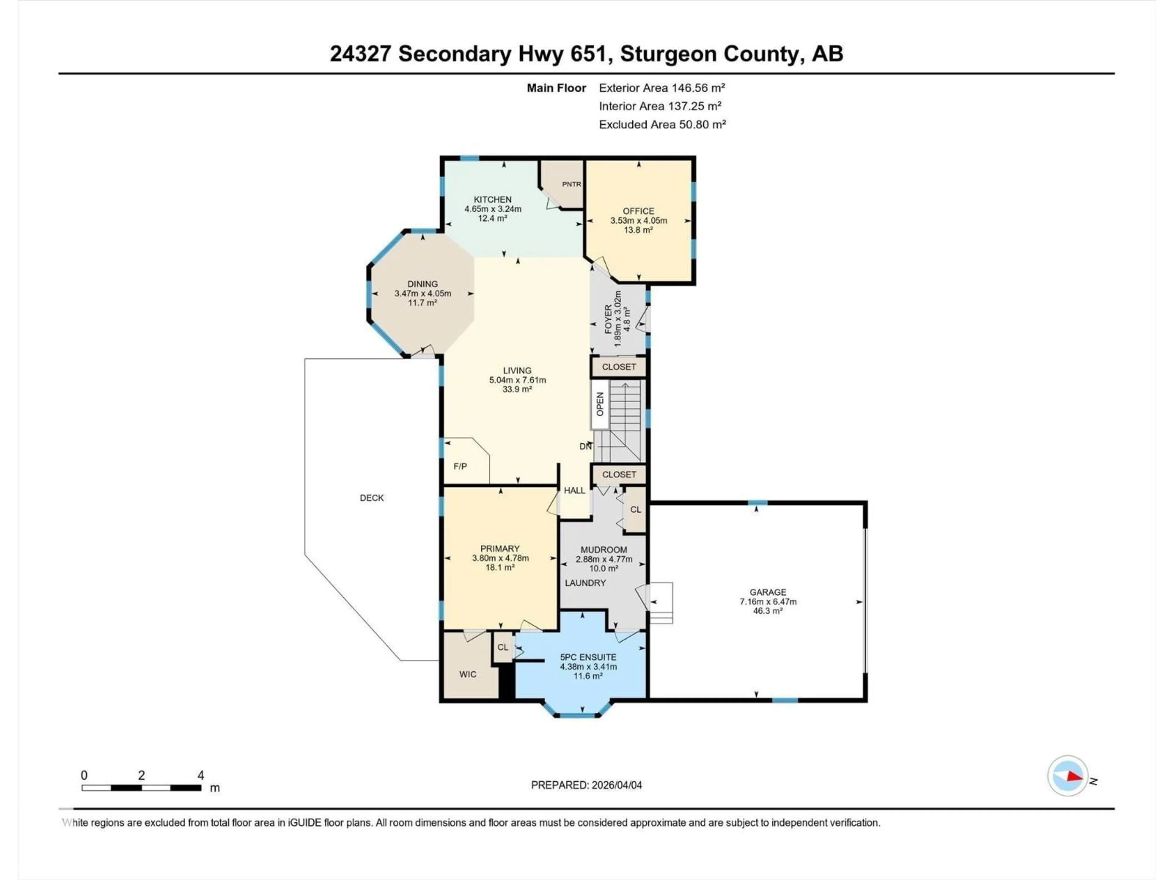 Floor plan for 24327 SH 651, Rural Sturgeon County Alberta T0G1L0