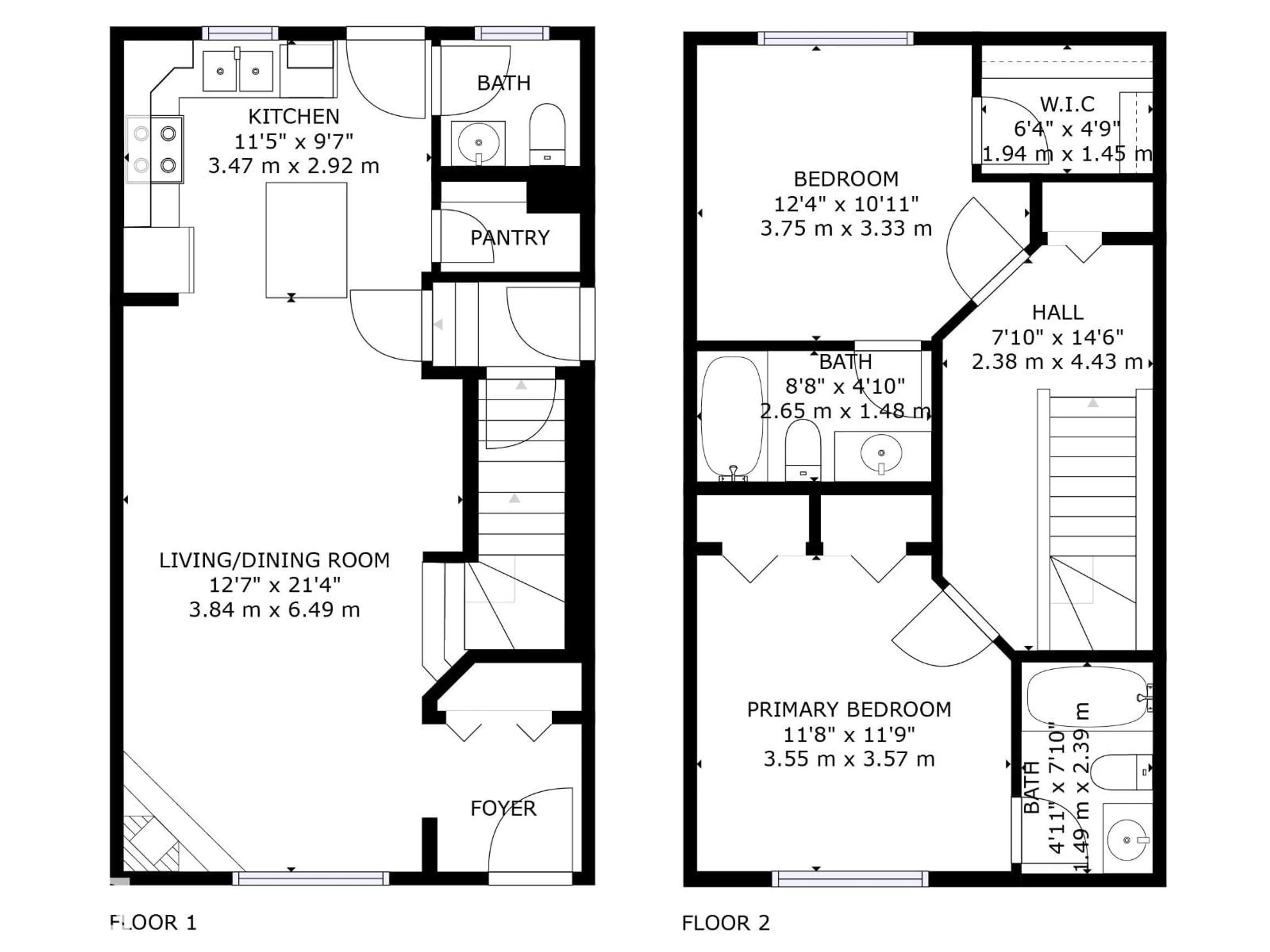 Floor plan for 52 - 10909 106 ST NW, Edmonton Alberta T5H4M7