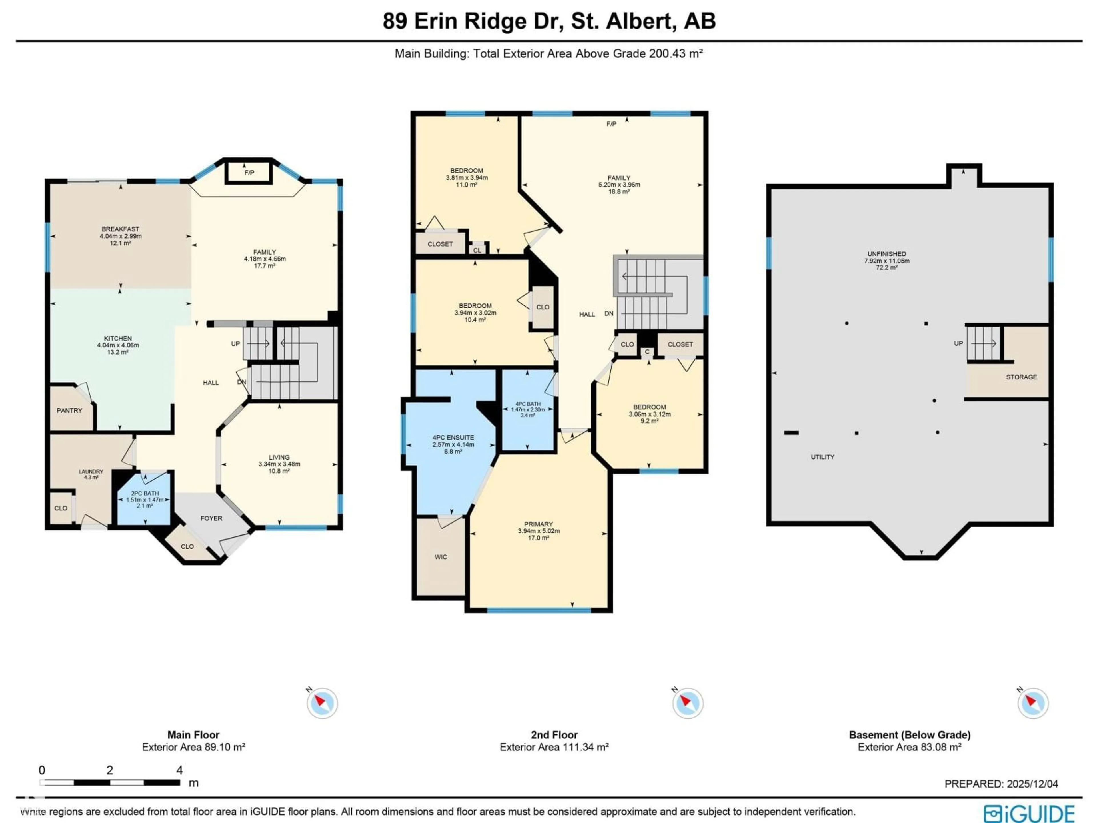 Floor plan for 89 ERIN RIDGE DR, St. Albert Alberta T8N2B8