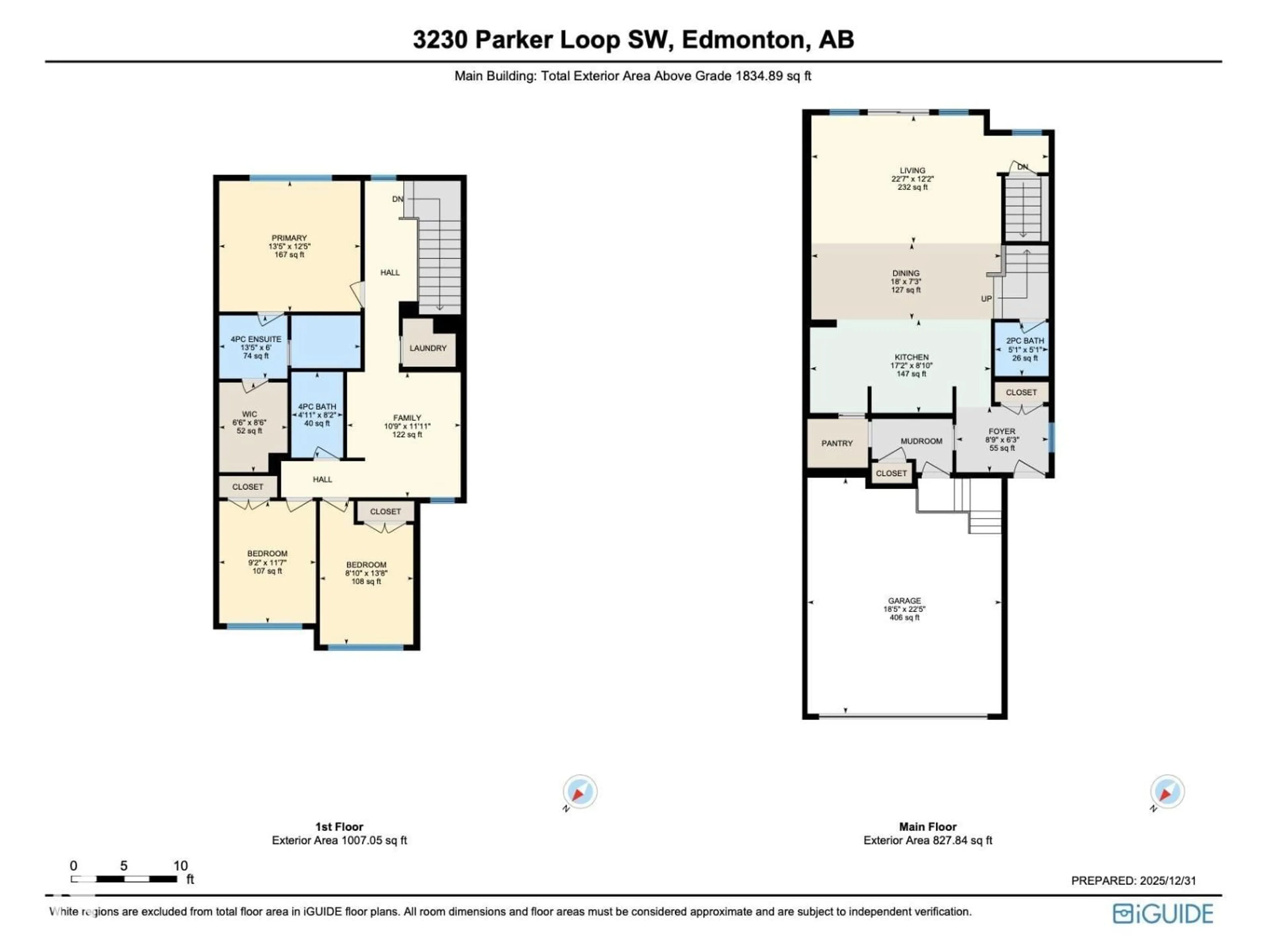 Floor plan for 3230 PARKER LOOP, Edmonton Alberta T6W4R8
