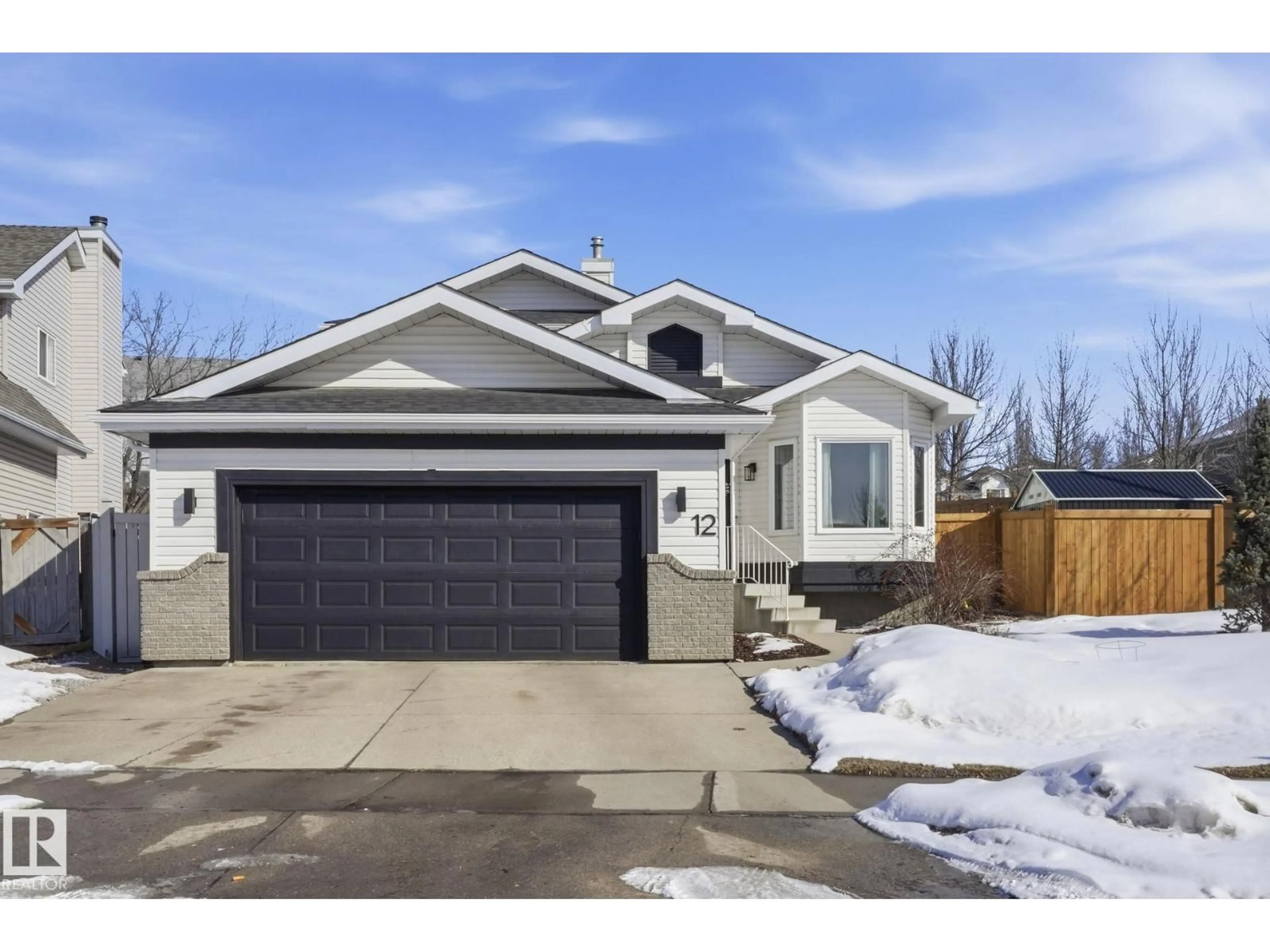 Home with vinyl exterior material, street for 12 EVERGREEN DR, St. Albert Alberta T8N6E3