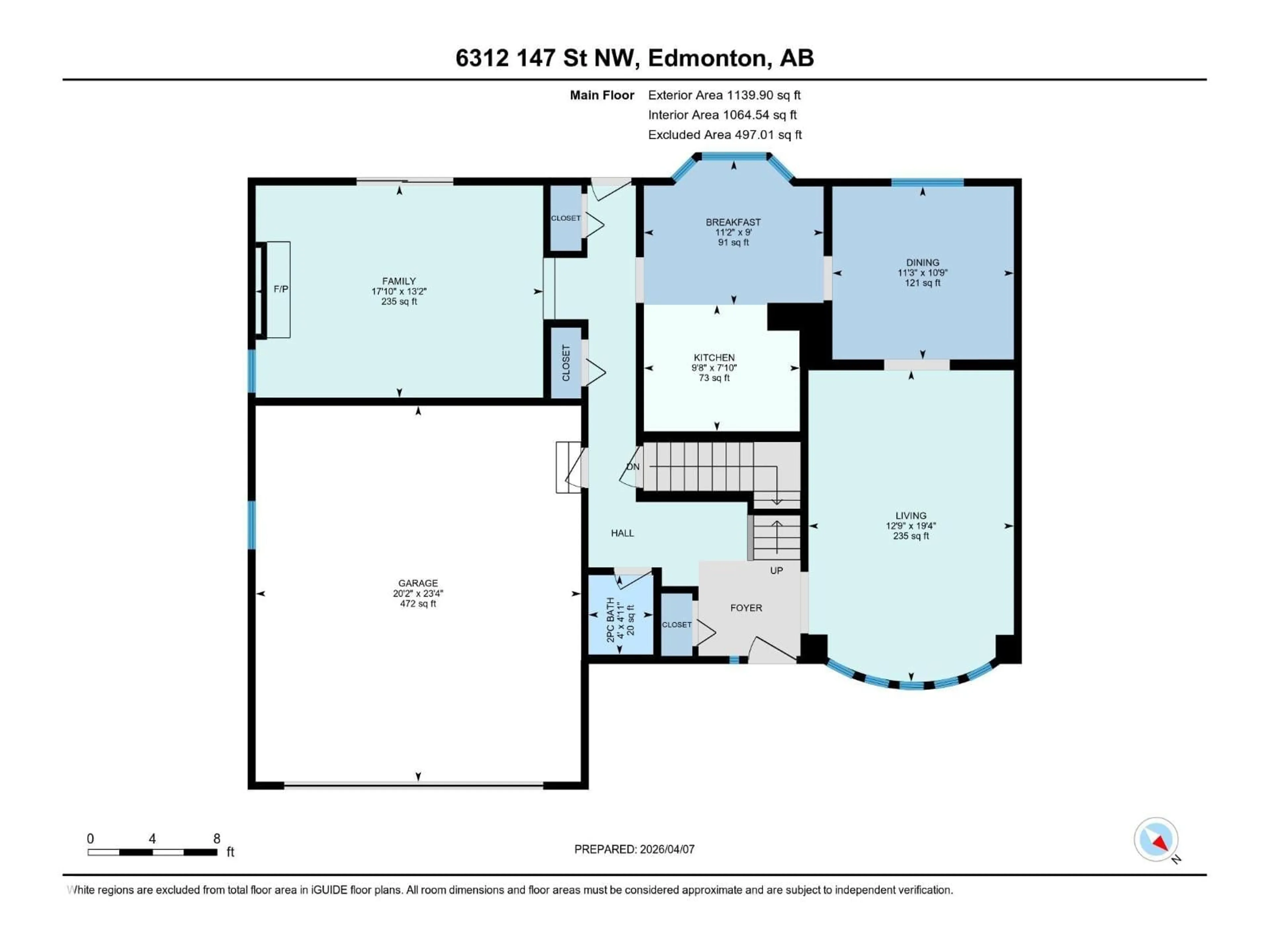 Floor plan for 6312 147 ST, Edmonton Alberta T6M4S3