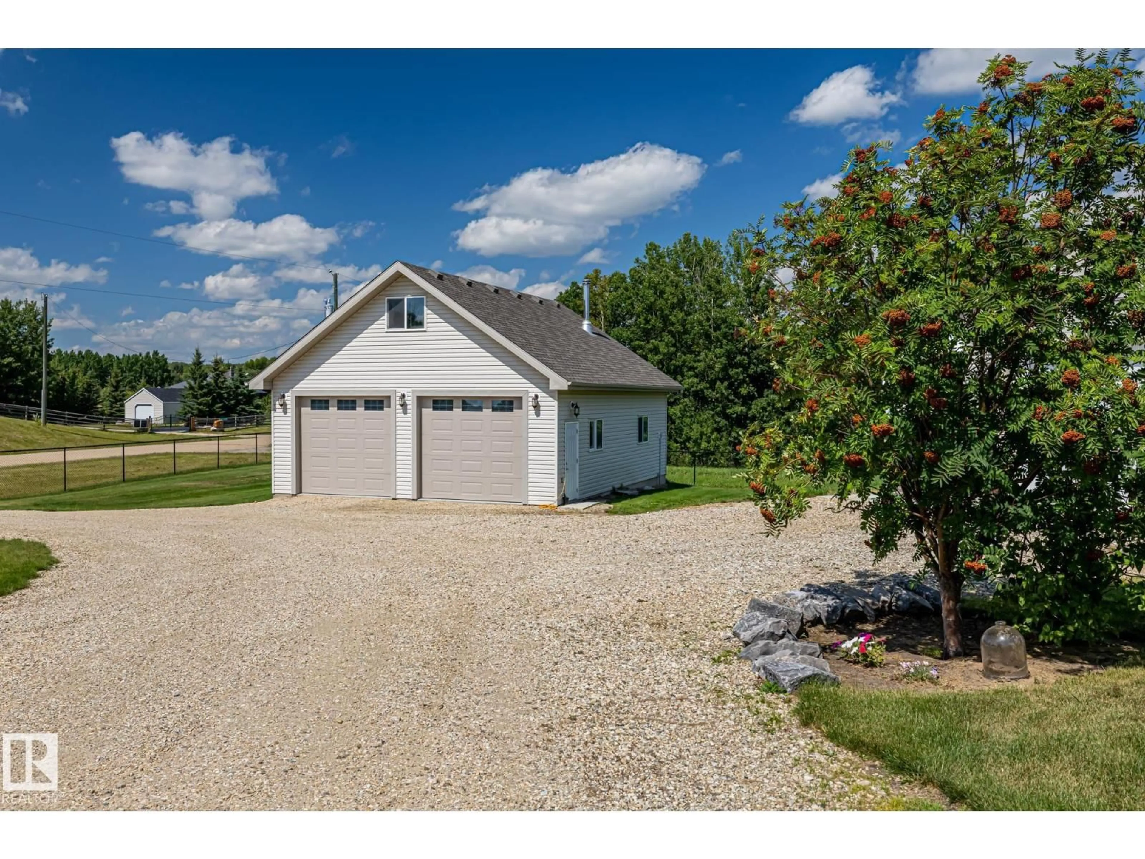 A pic from outside/outdoor area/front of a property/back of a property/a pic from drone, water/lake/river/ocean view for 13 - 1307 TWP ROAD 533, Rural Parkland County Alberta T7Y0G2