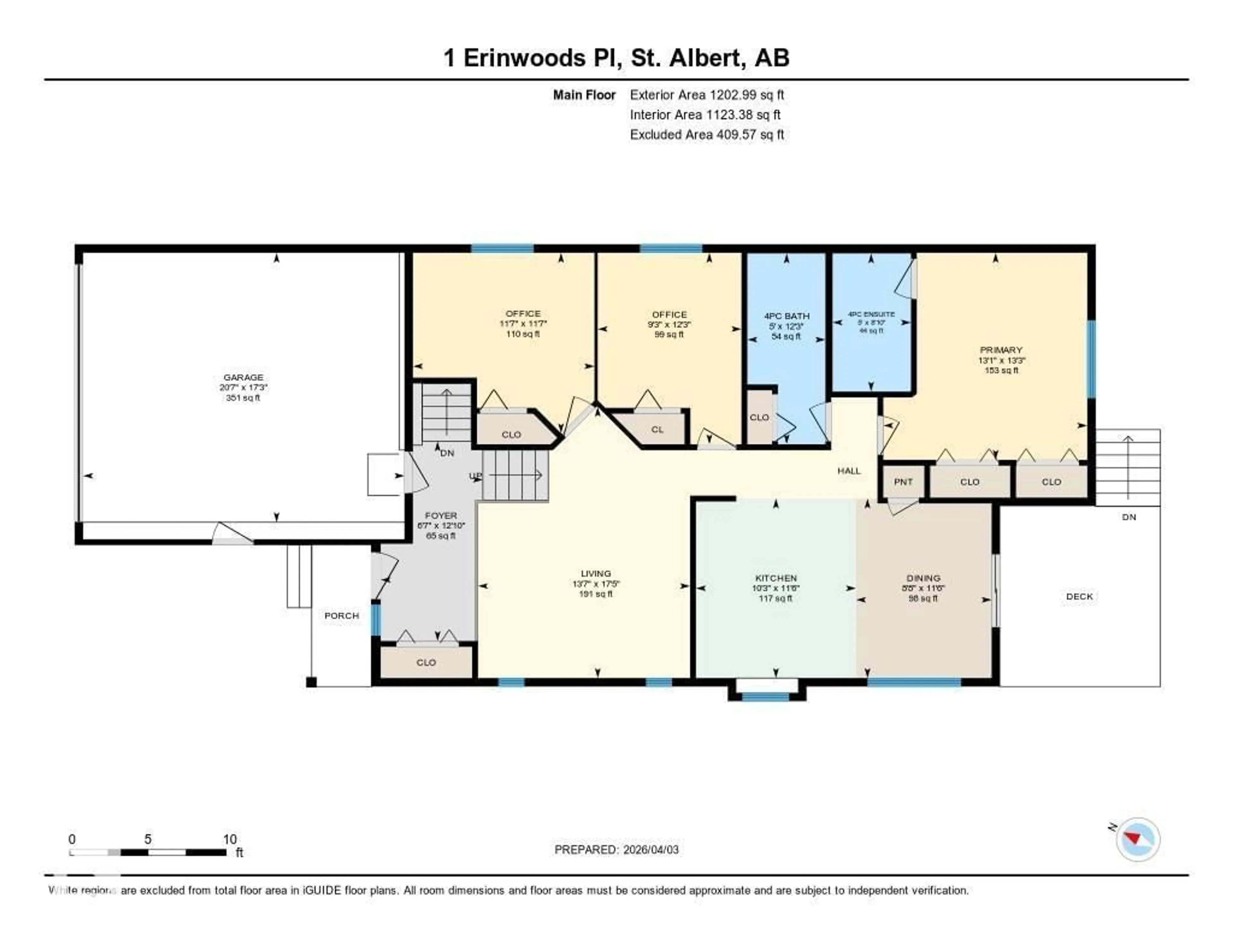 Floor plan for 1 ERINWOODS PL, St. Albert Alberta T8N7B2