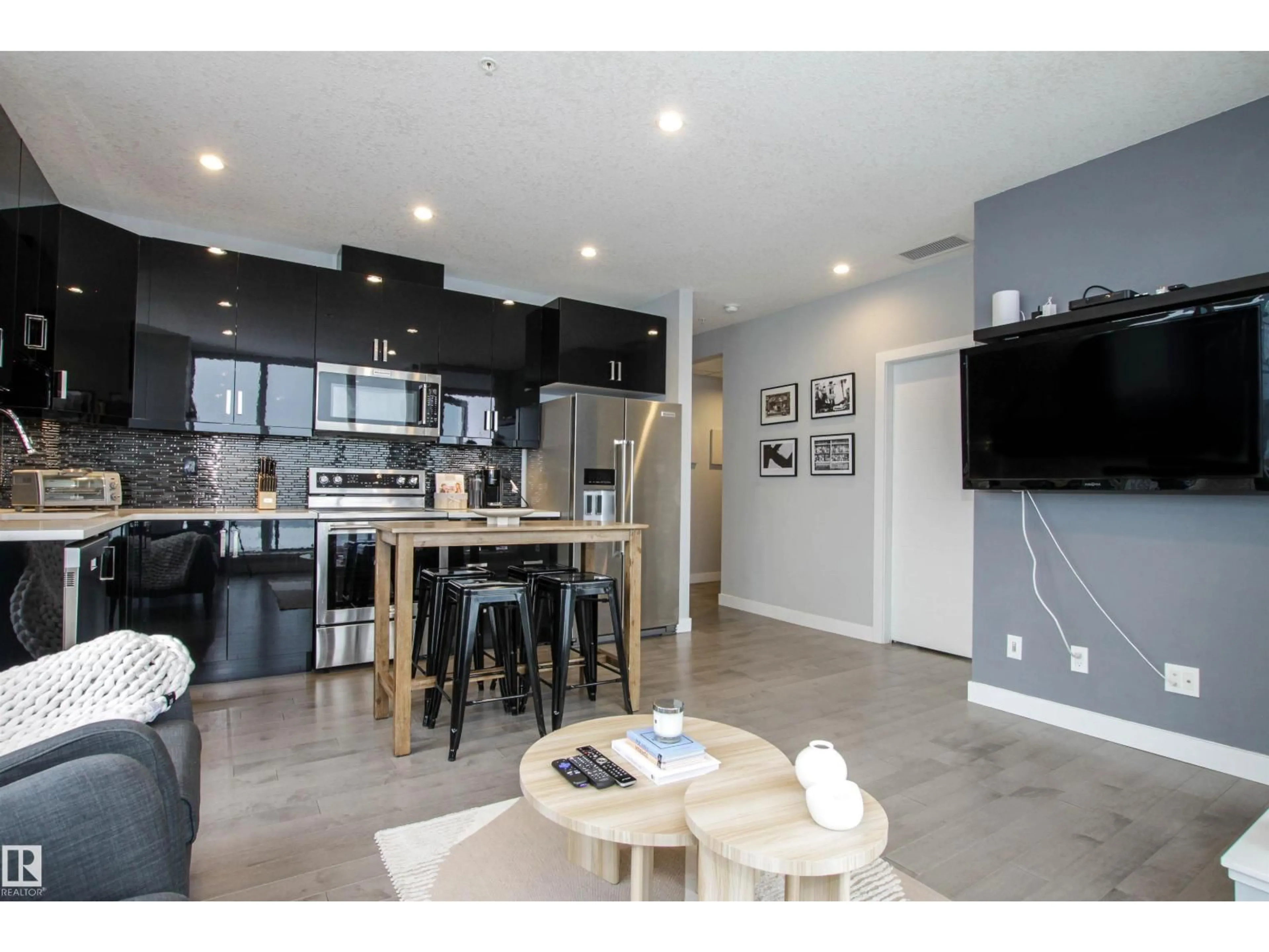 Open concept kitchen, unknown for NW - 2003 10238 ST, Edmonton Alberta T5J0G6